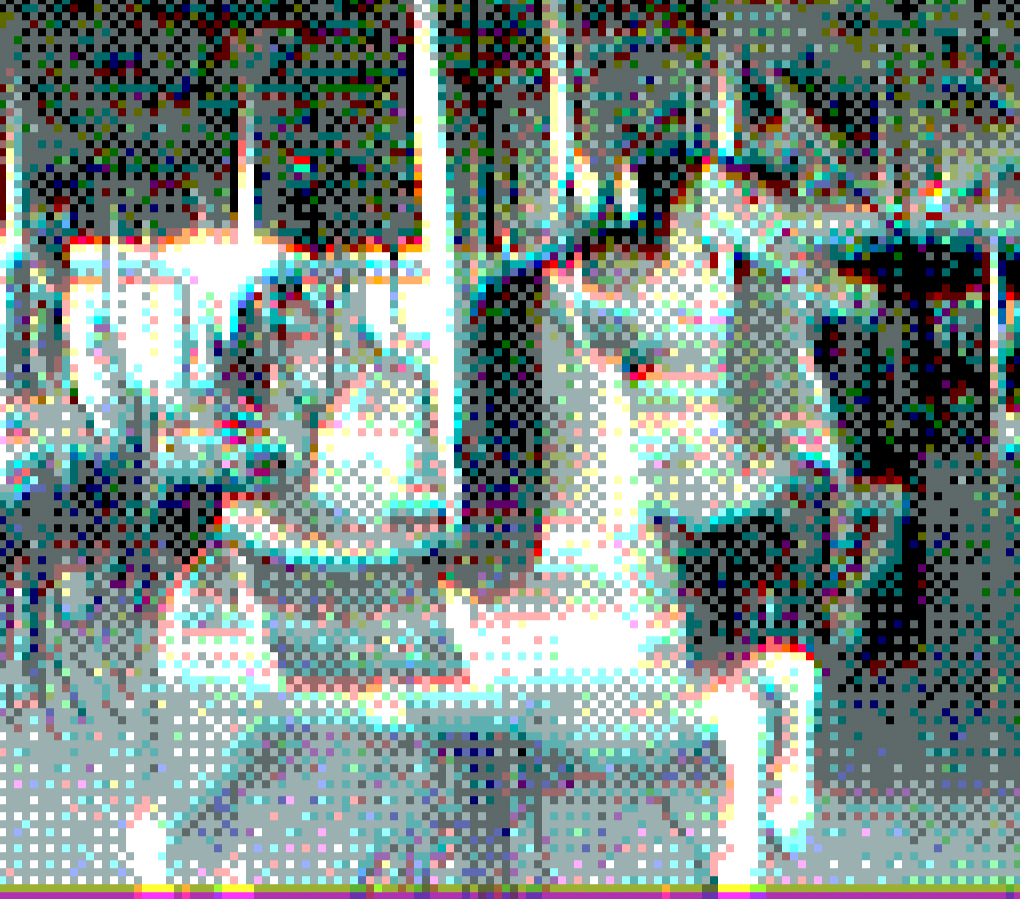 James Scott, Carousel of Warhorses for Battle, 1,  Inkjet Prints on Acetate, Magnets, Nails, 8.5 x 9.75 “, 2026