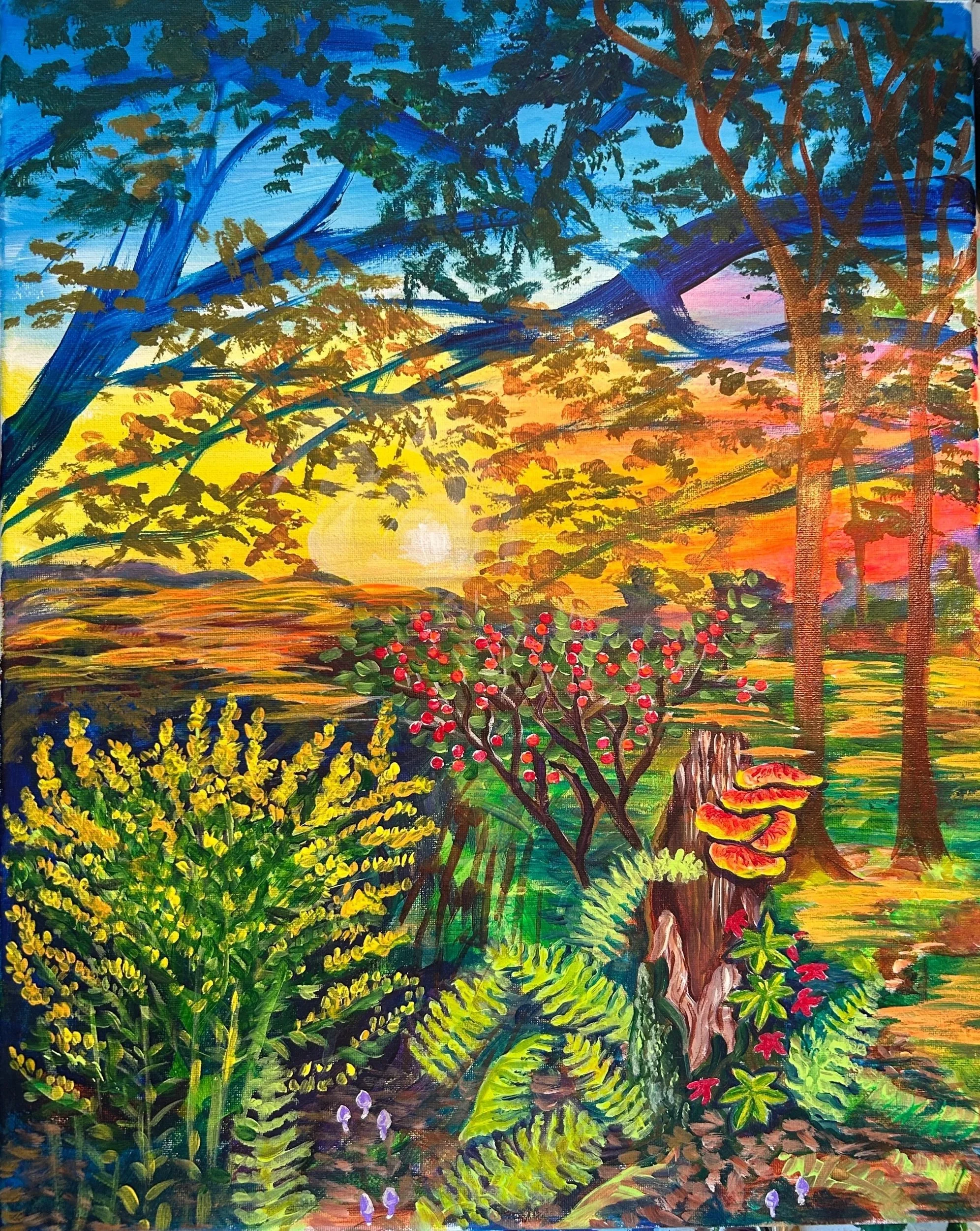 Cordelia Schiller, “October”, Acrylic on Canvas, 16 x 20”, 2026