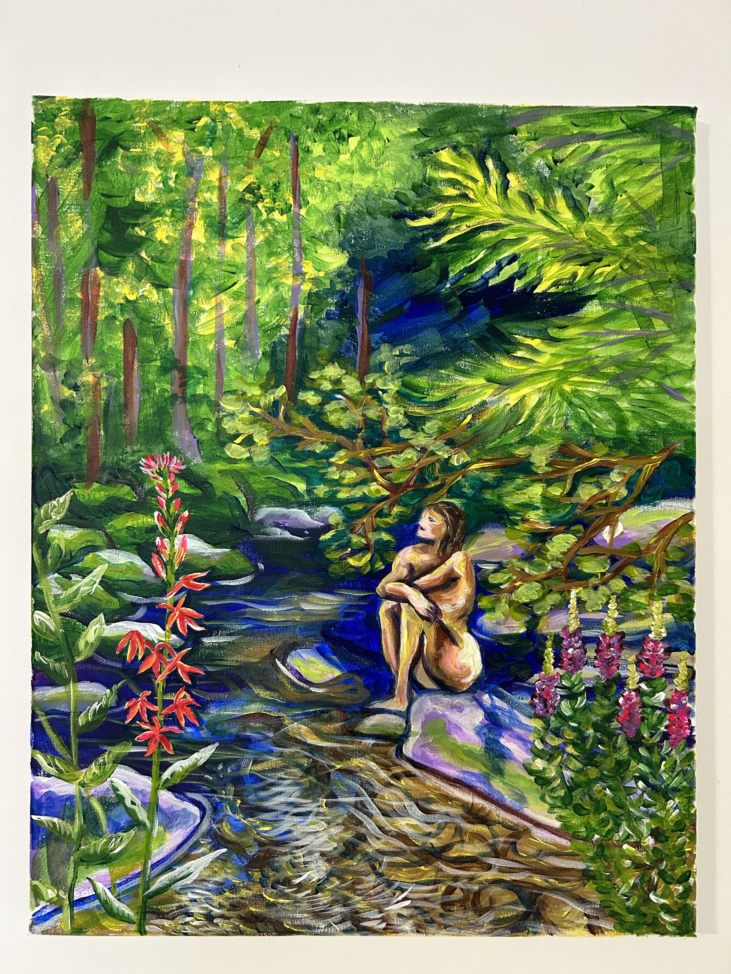 Cordelia Schiller, “August”,  Acrylic on Canvas, 16 x 20”, 2026