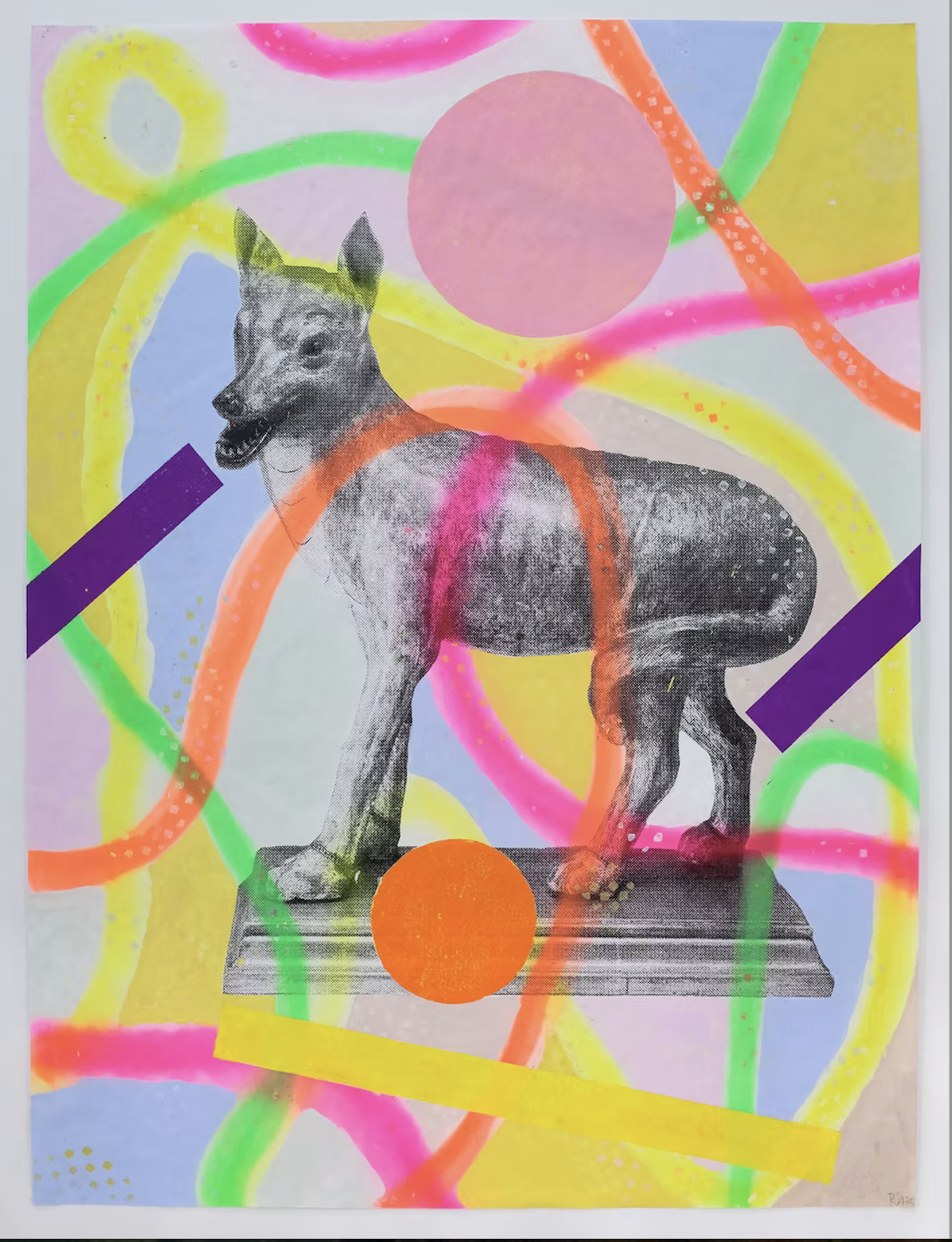 Hail Thylacine

Acrylic, flashe and
toner on paper
48 x 36 inches
2020
Framed
