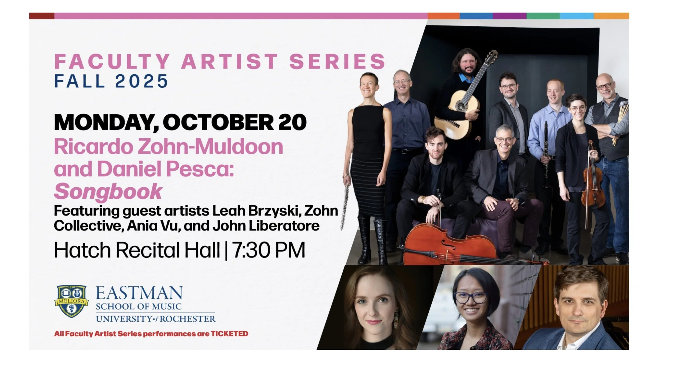 Eastman Faculty Artist Series Presents: Ricardo Zohn-Muldoon and Daniel Pesca: Songbook