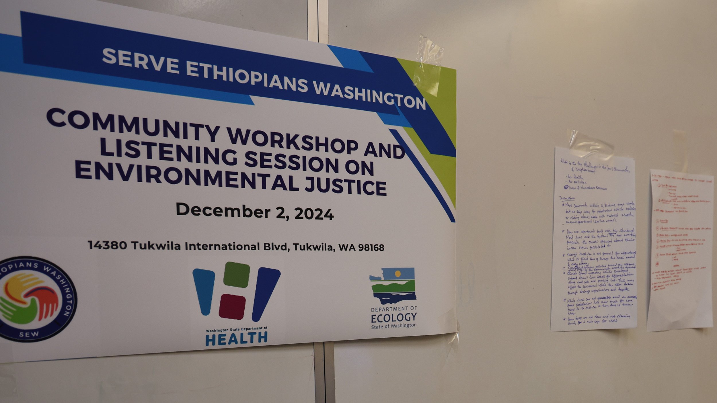 Serve Ethiopians Washington Educational Workshop on Environmental Sustainability Banner