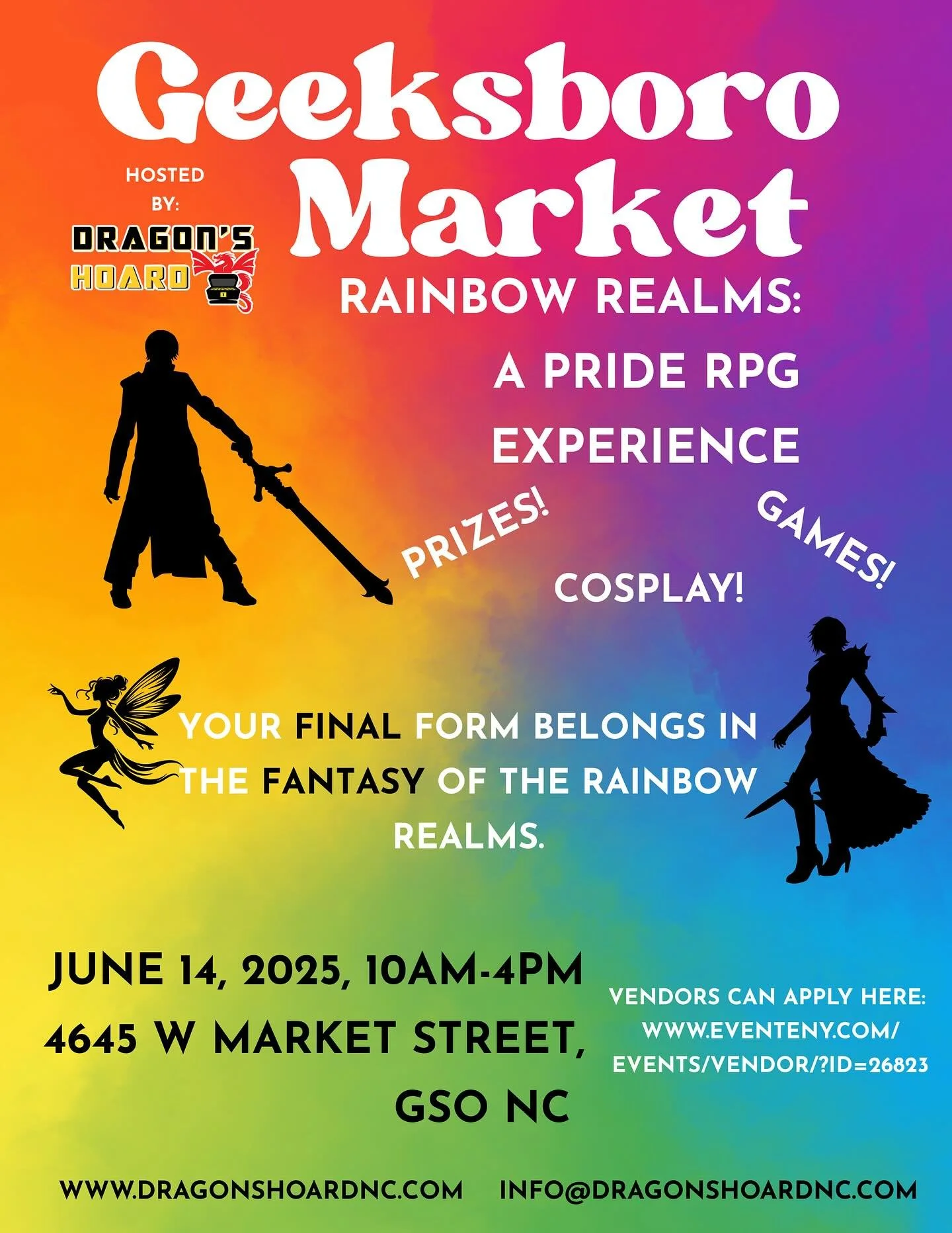 🎲 It&rsquo;s Market Day, Adventurers! 🎲

Crafty Questers is LIVE at @dragonshoardnc  Geeksboro Market today! Come find us in Greensboro for all your tabletop gaming needs&mdash;handcrafted dice sets, dice vaults, trays, and more, all made with love