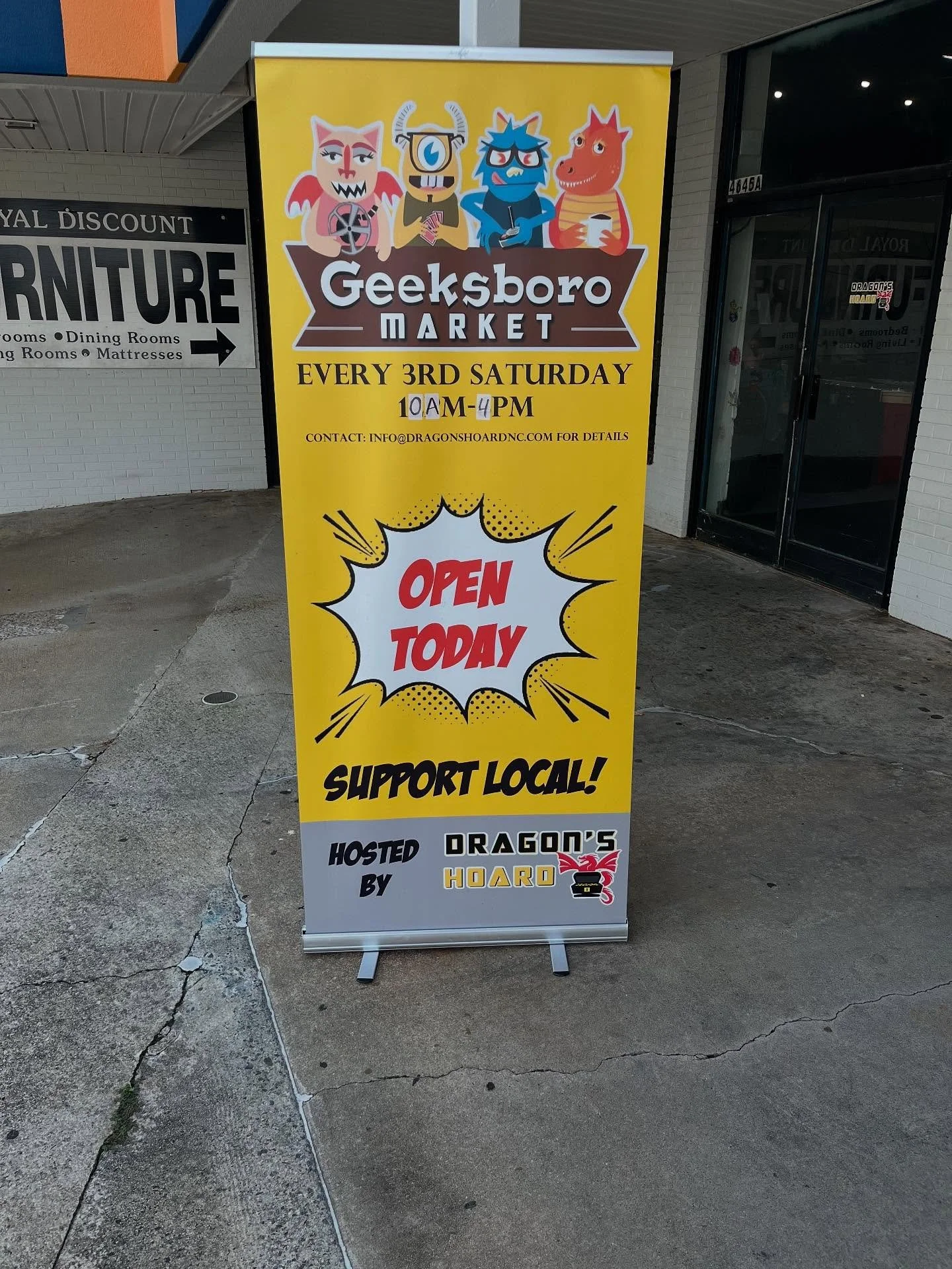 🎉 Happy 1-Year Anniversary, Geeksboro! 🎉

Crafty Questers is celebrating with you TODAY at the @dragonshoardnc in Greensboro! From 10 AM to 4 PM, come check out our handcrafted dice sets, vaults, and trays &mdash; perfect for every tabletop adventu