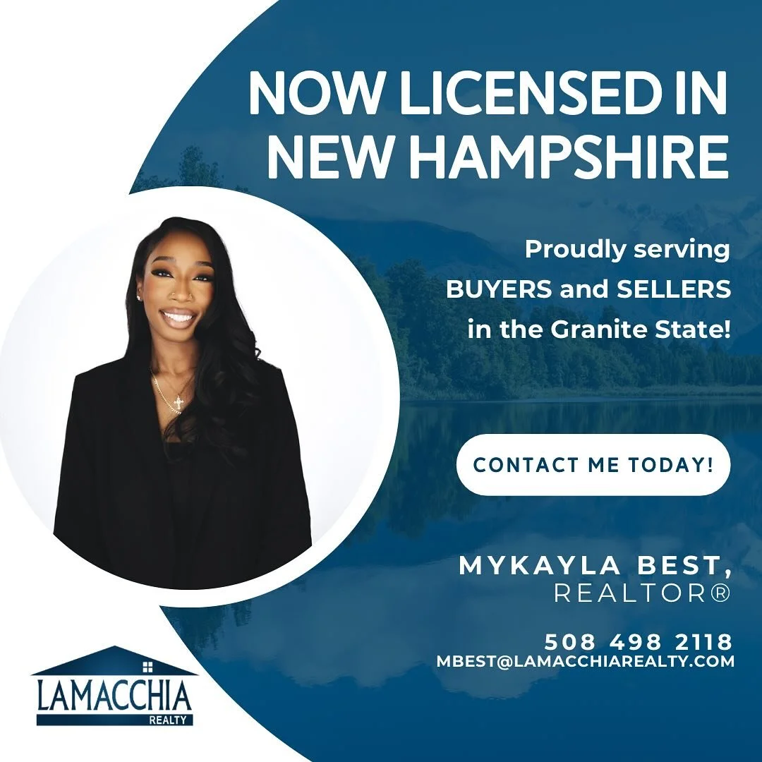 AHHH! Super excited to continue to grow my business by helping buyers and sellers in Massachusetts, Rhode Island and NOW New Hampshire! 🏡🚀✨

Ready to buy or sell? 📲 (508) 498-2118

#MykaylaSellsNE #LamacchiaRealty