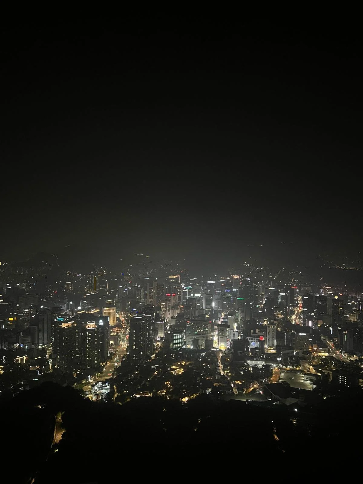 Views from N Seoul Tower, breathtaking photography of the city skyline at the heights of Seoul, South Korea.