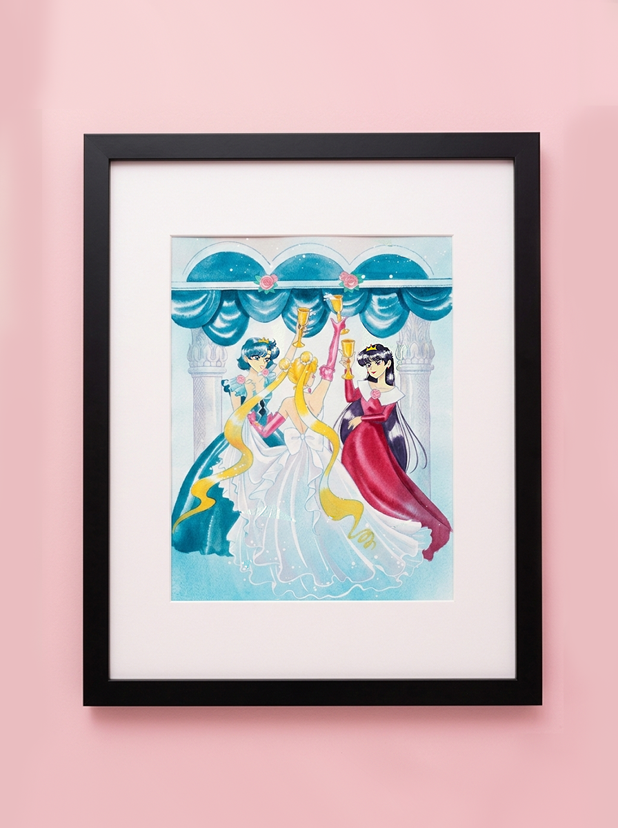 Original Art (Minor Cups) in Watercolor & Ink by Candy Fluffs