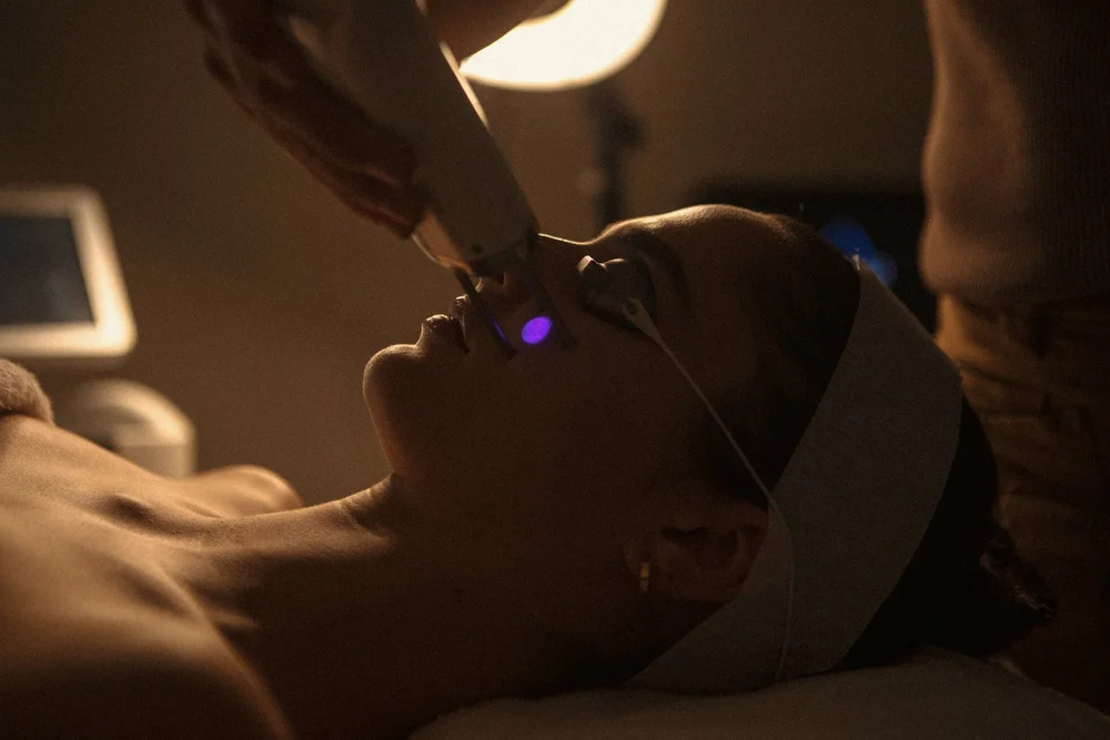 Laser skin treatment with protective eyewear at Great Face