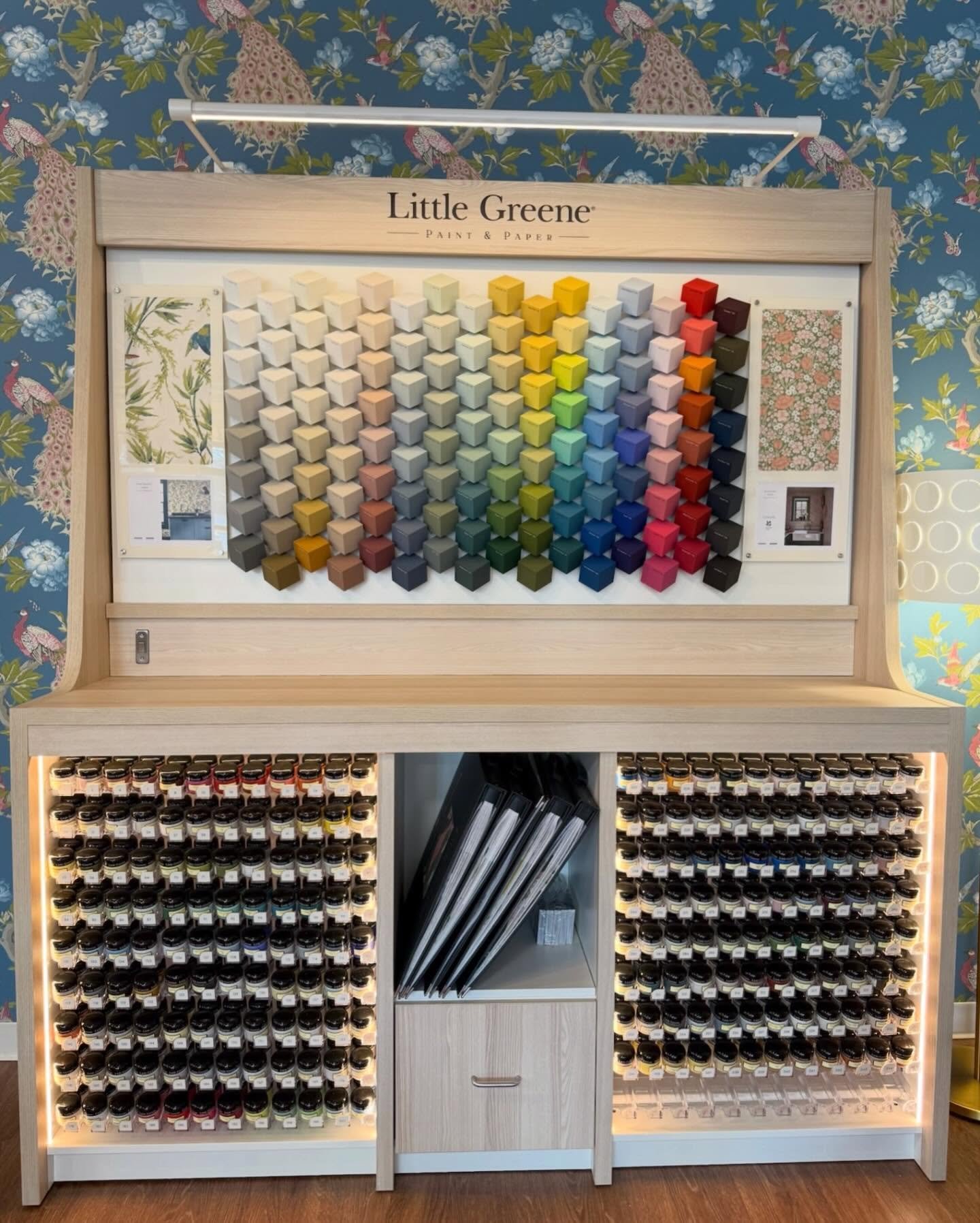 NEW BRAND ALERT 🚨 Shop Little Greene Paint Company in-store (&amp; check out our wallpaper install!)&mdash;whether you need a new coat of paint or some fresh wallpaper, we&rsquo;ve got you! Stop by today until 4 PM.
