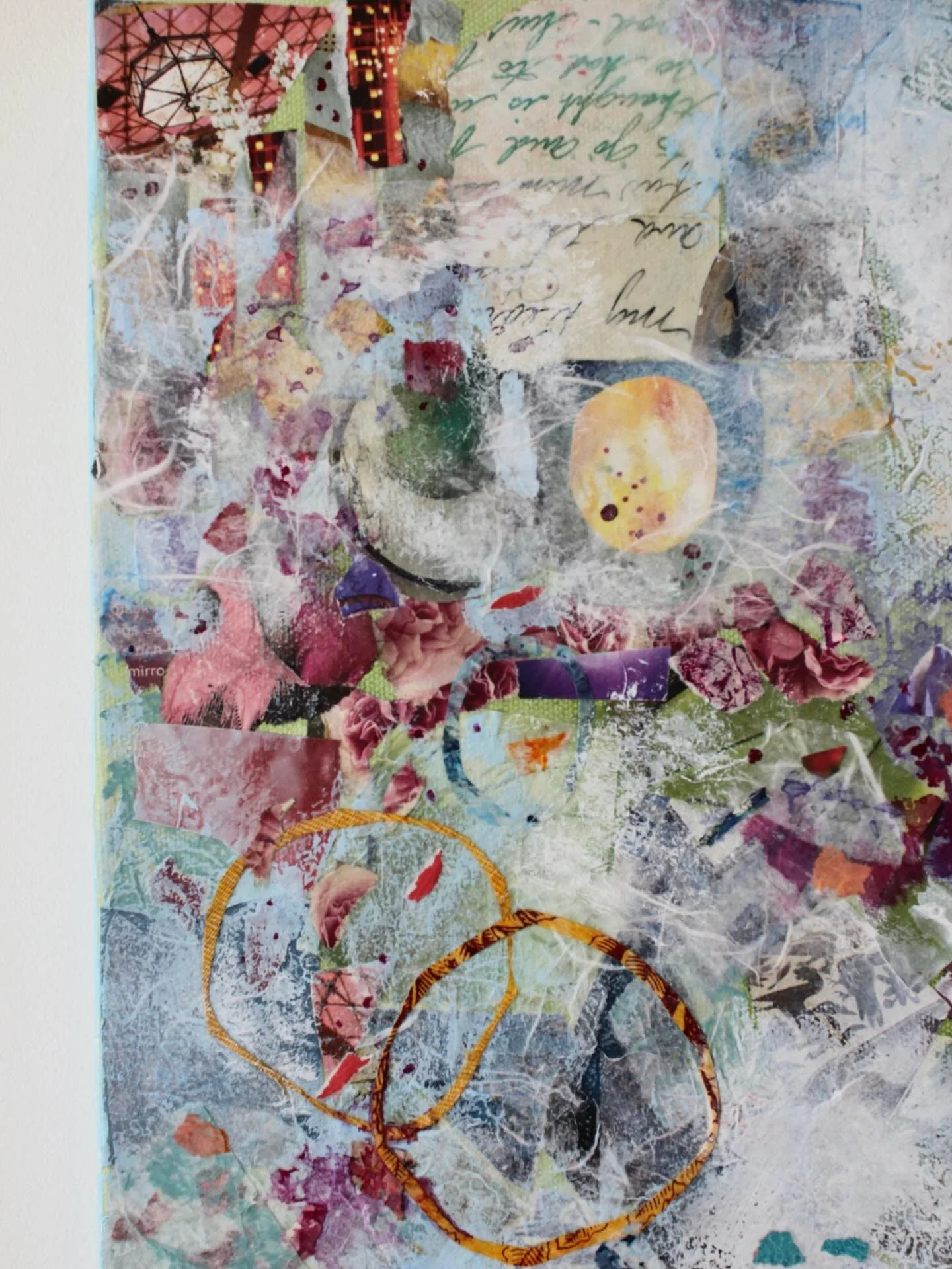 Here&rsquo;s a sneak peek at some new art in store by @kellyonealcreative! Each collage has snippets of her grandparent&rsquo;s love letters from the 1940s-1950s so it&rsquo;s safe to say, each one truly is made with love 💕