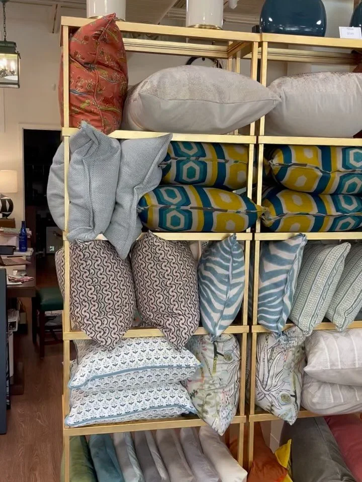 Pillow wall&mdash;we love you 🩷 (who else is obsessed with this song?!) Check it out in-store, Monday through Friday from 10-4 &amp; grab a new pair for your home.