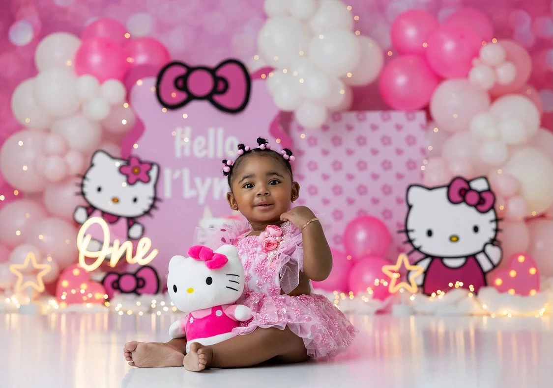 POV: Your baby turns ONE and gets her own Hello Kitty party 🎀💗✨

Would you choose pink or pastel for your baby&rsquo;s cake smash? 👇

#CakeSmashNJ #BabyBirthdayPhotos #HelloKittyTheme #BabyMilestones