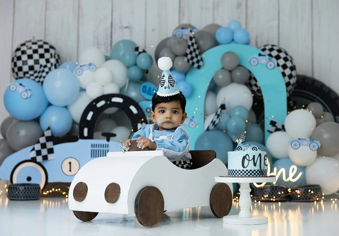 Fast ONE theme is always a good idea! Such a cute bay boy. DM us for details of cake smash