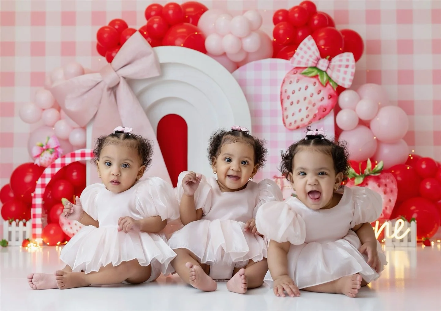 Triple joy! 🍓 🎀🍓🎀🍓🎀