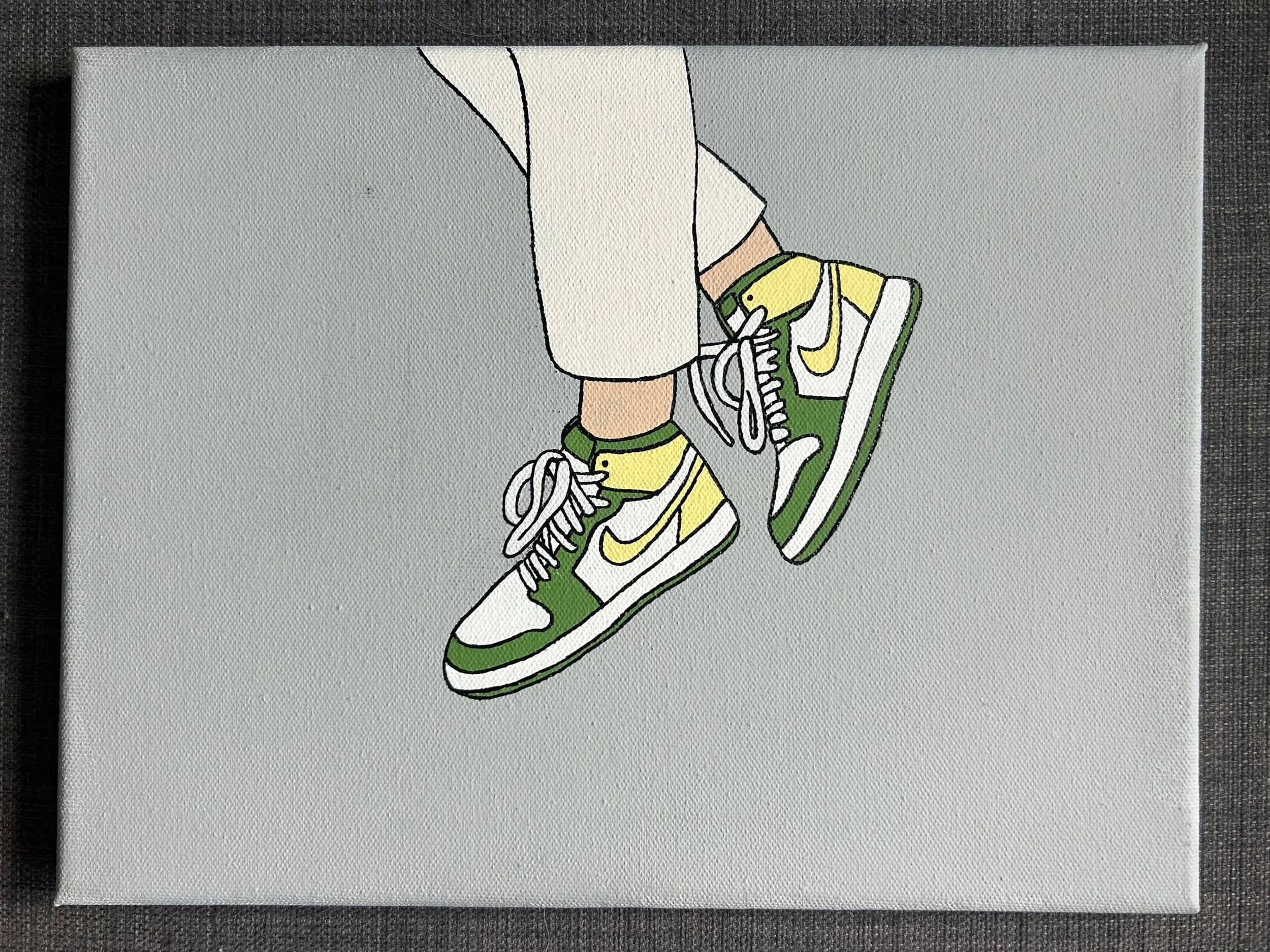 Custom Oregon Jordans - Hand Painted with Acrylic Paint on Canvas