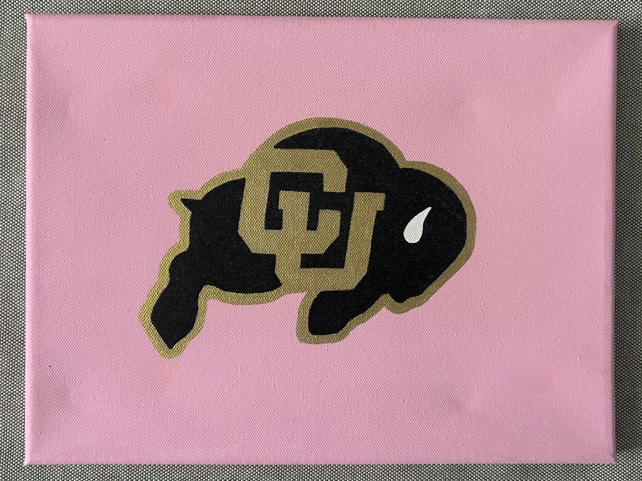 CU Boulder Logo - Hand painted with Acrylic on Canvas