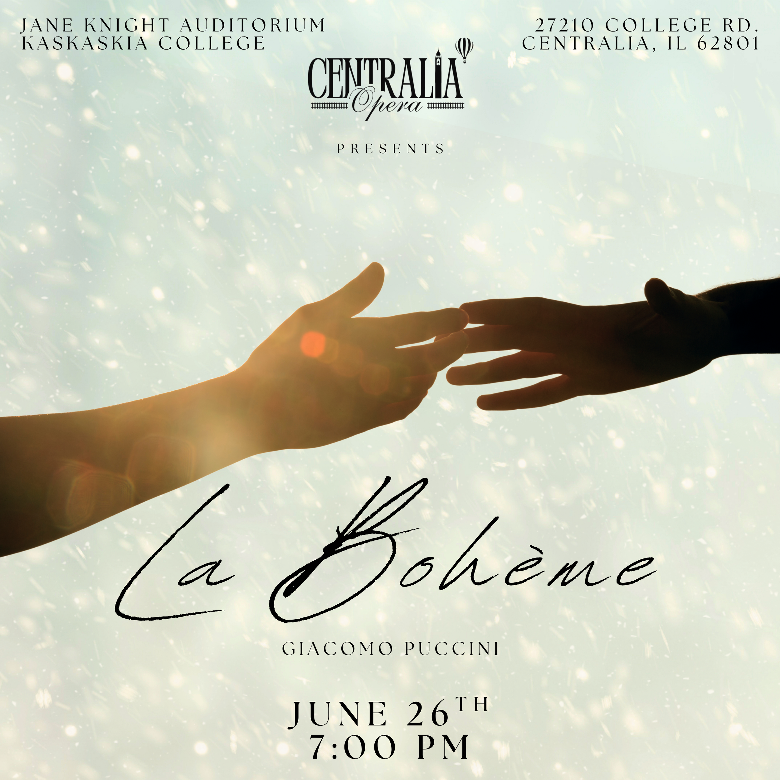 La Boheme June 26th 2026 Ticket "Pay-What-You-Can" $20 Suggested