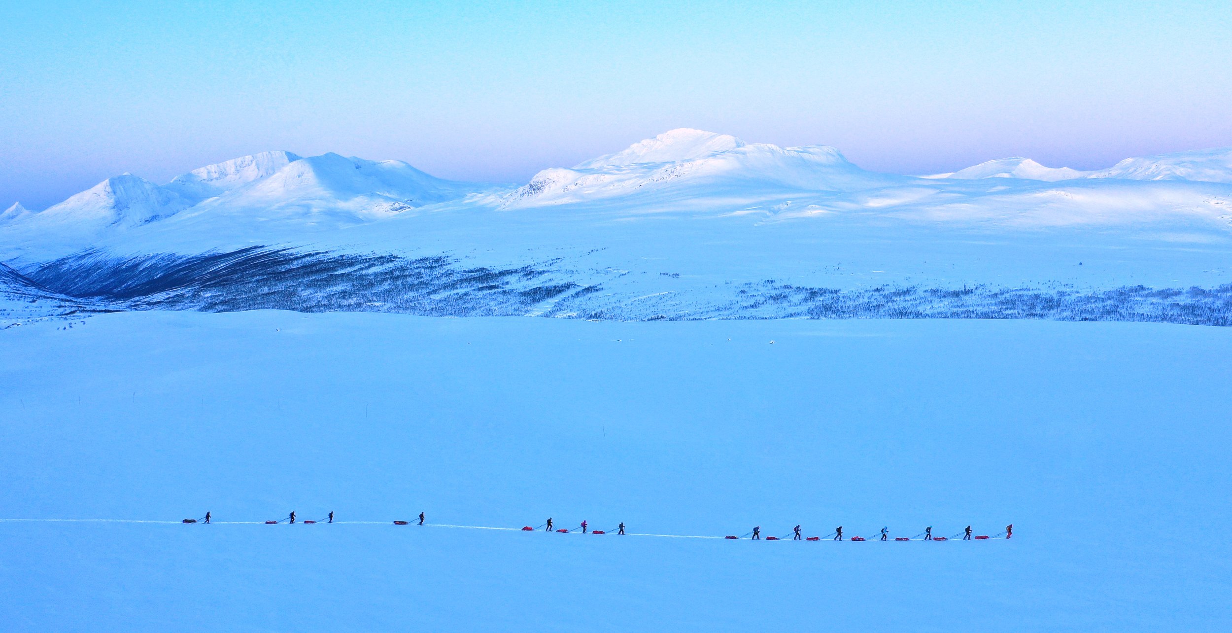 Snowshoeing the Arctic tundra