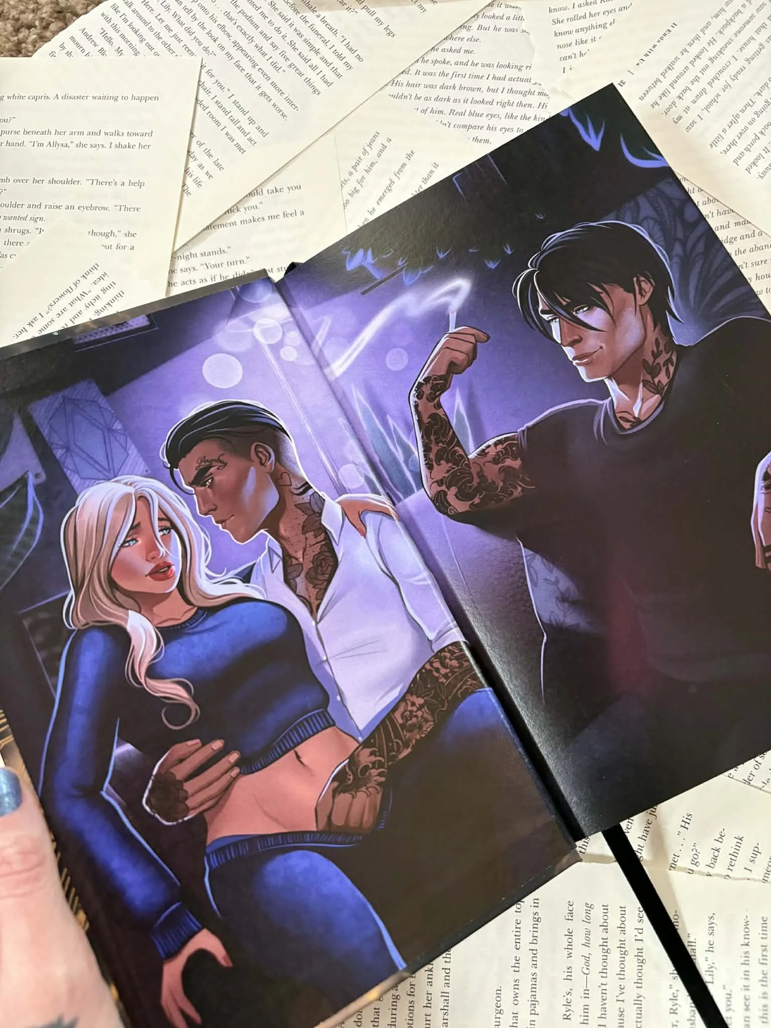 Somewhere in the Dark SuperNova special edition custom illustration — dark romance scene by indie author O.D Emma