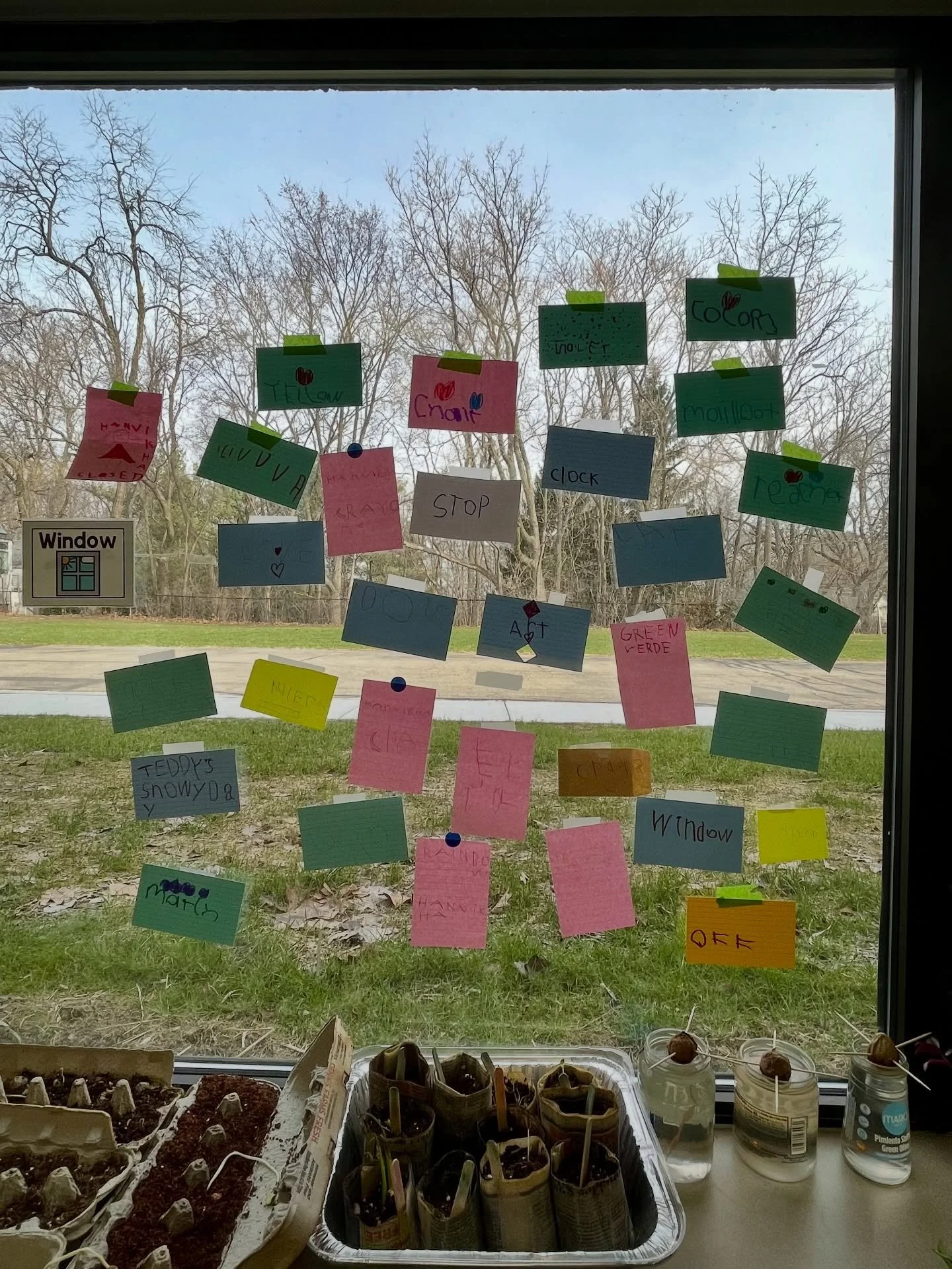 Today&rsquo;s most popular activity was adding to the Word Window and the Number Window. 🌱 What words and numbers would you write? #learningthroughplay #glacierwaycoop #annarbor #coop