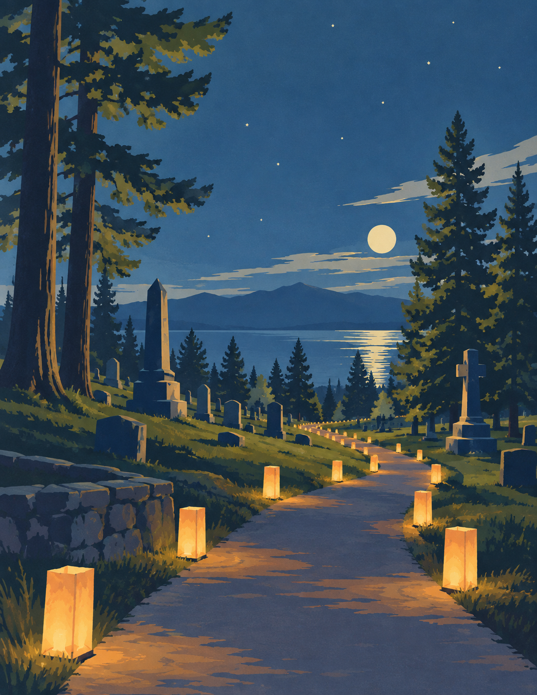 Lakeview Cemetery Luminaria Walking Tour