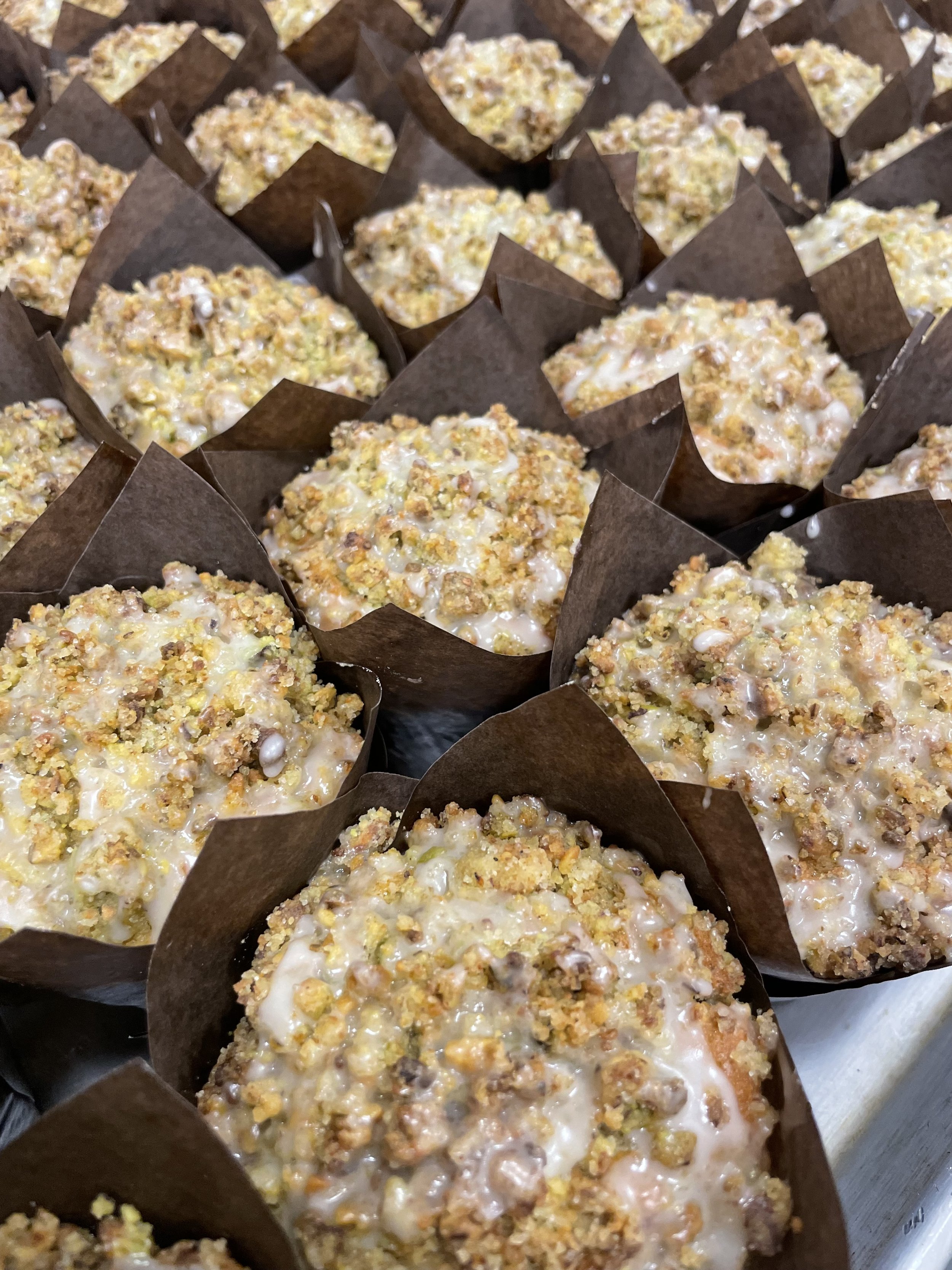 Vegan Olive Oil Lemon Pistachio Muffin