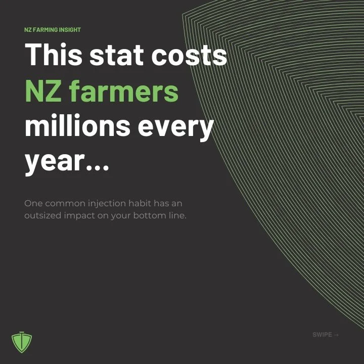 &ldquo;Did you know? 80% of livestock abscesses are caused by dirty needles&rdquo; 
The stat that started it all.