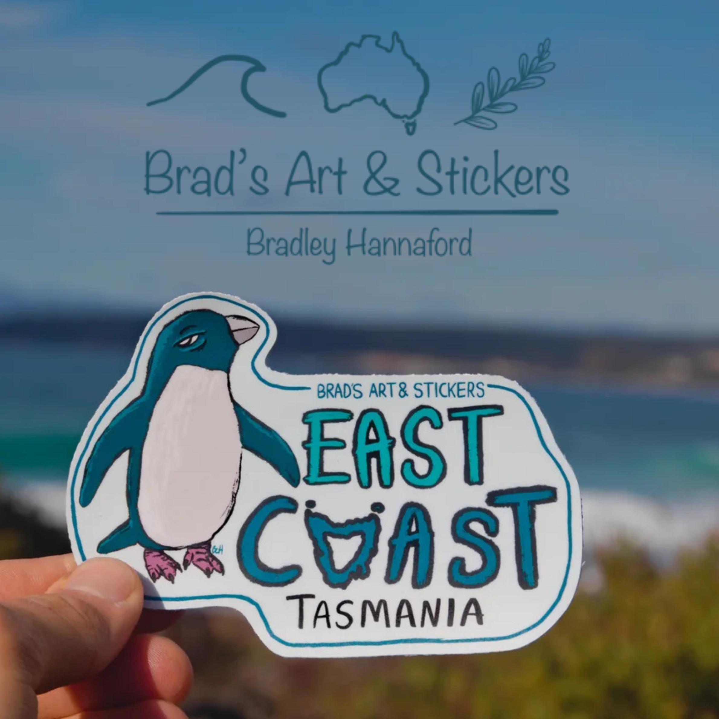 Brad's Art Coastal Stickers