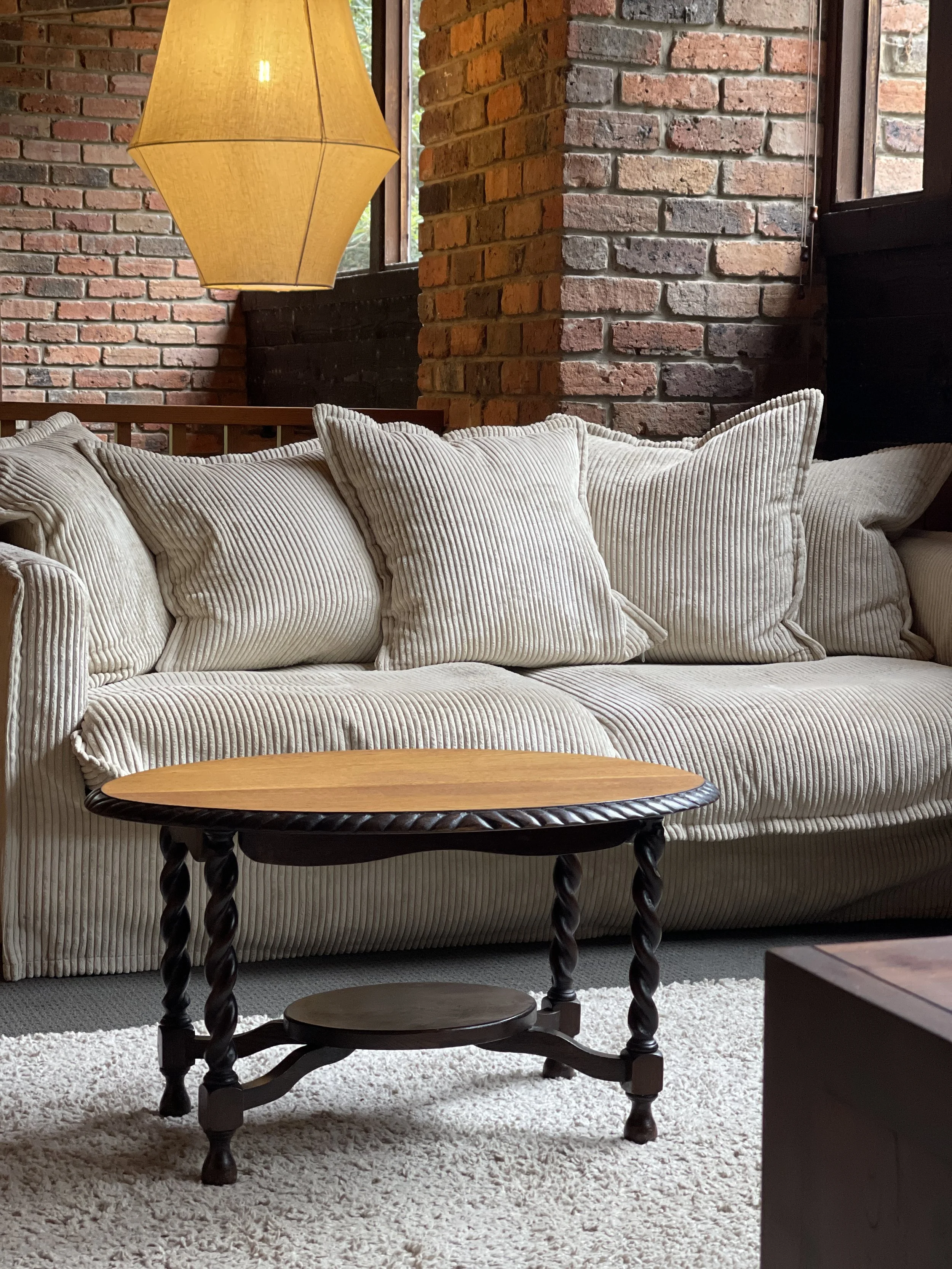 antique oak barley twist table