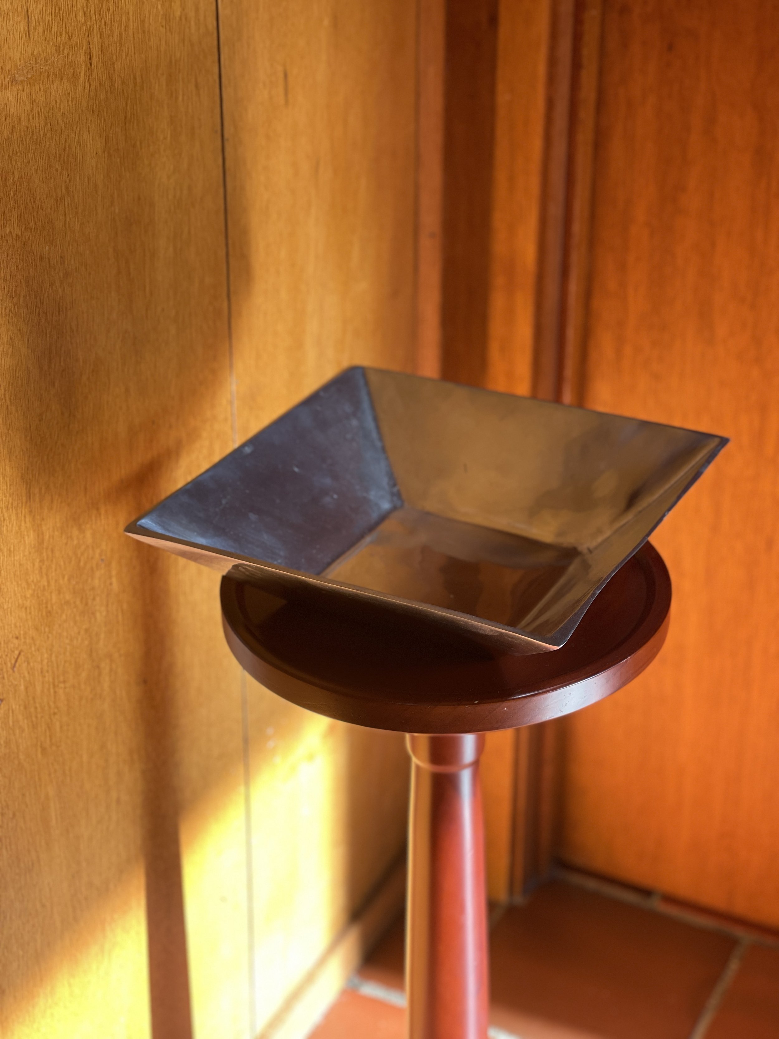 square aluminium bowl - large