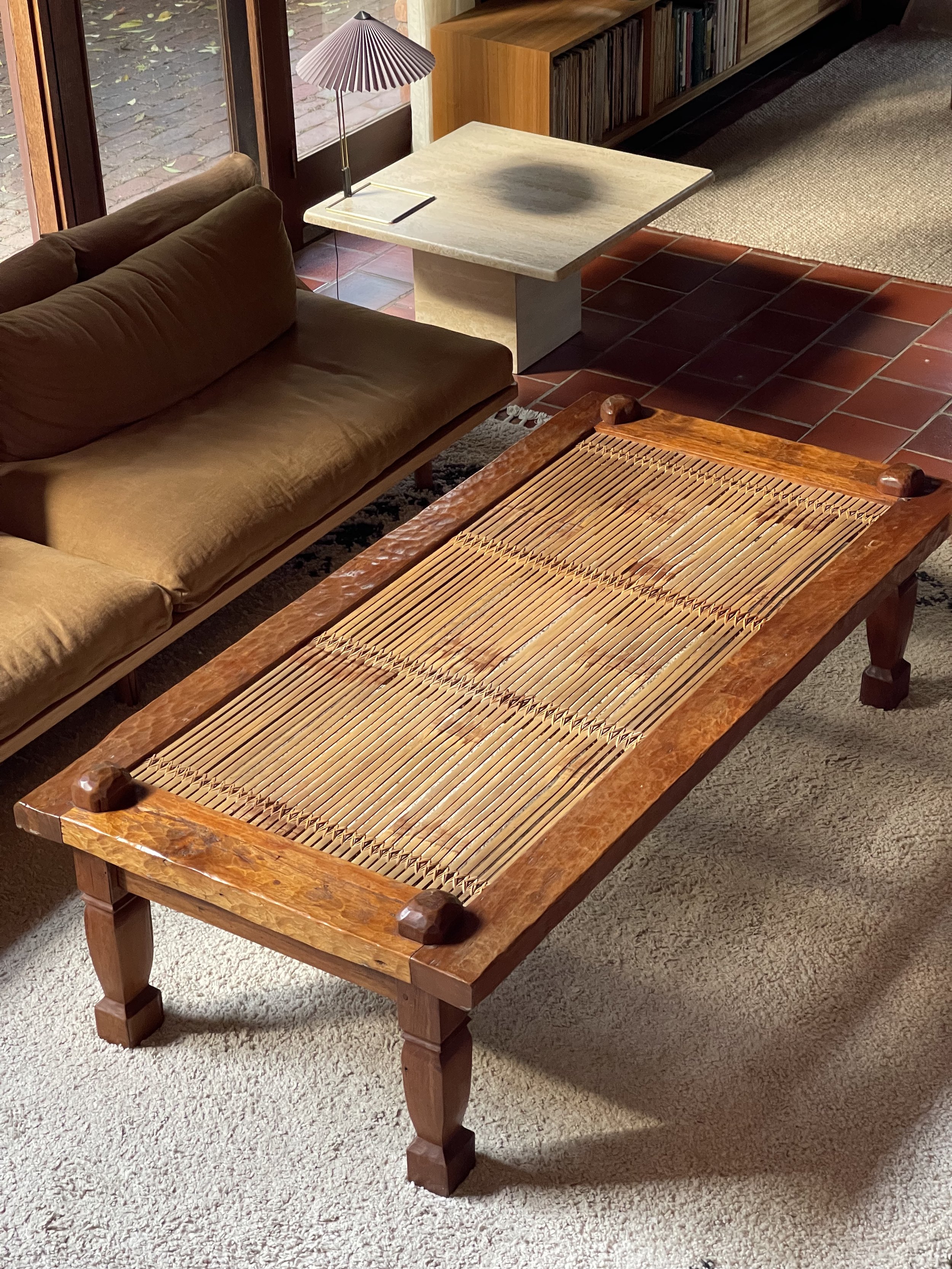 teak and bamboo coffee table