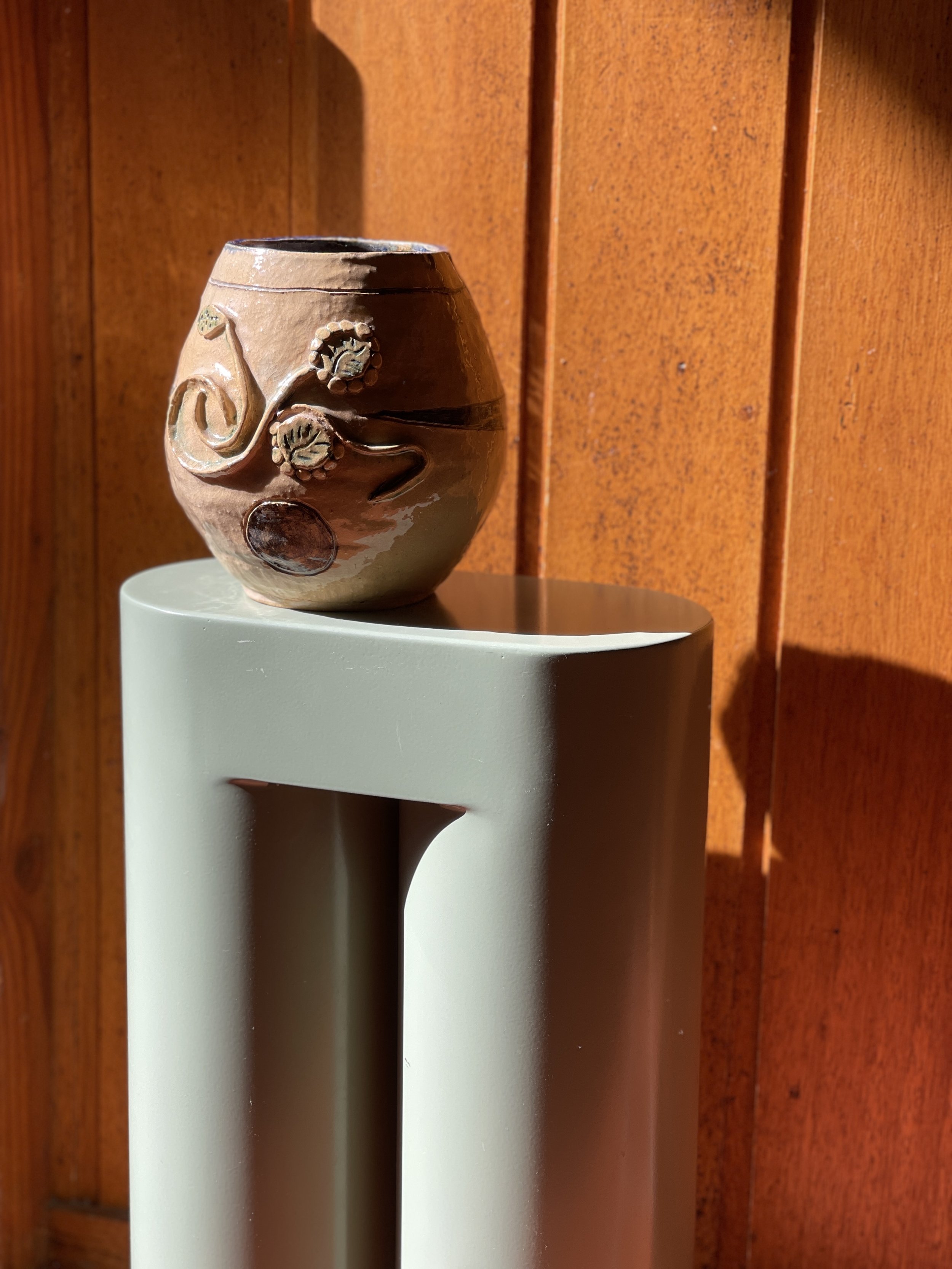 ceramic petal vase