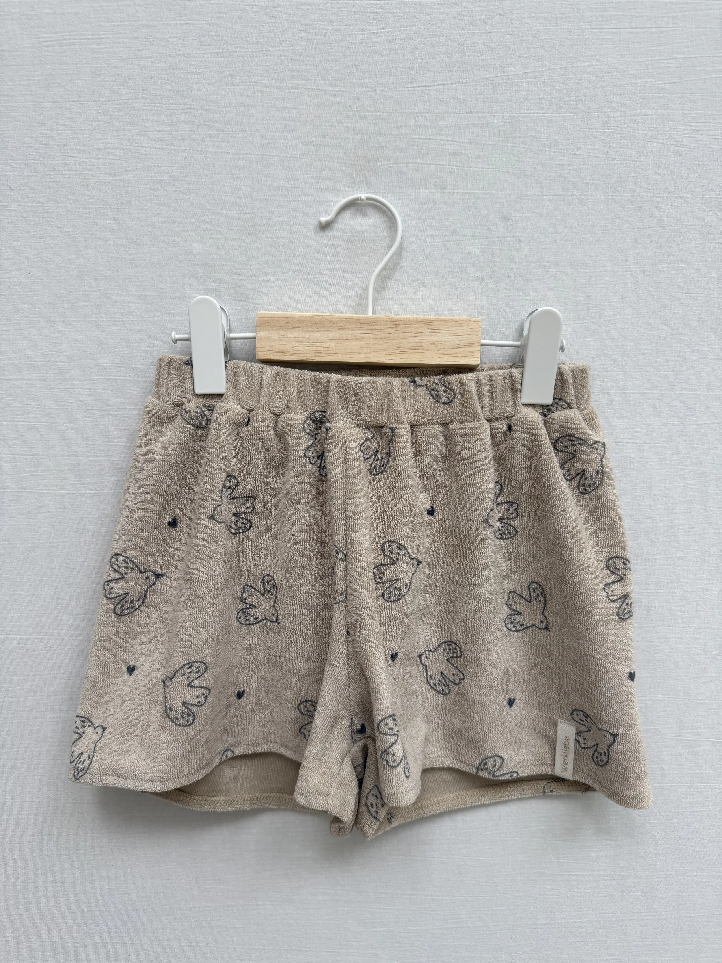 Shorts Frottee Vogel