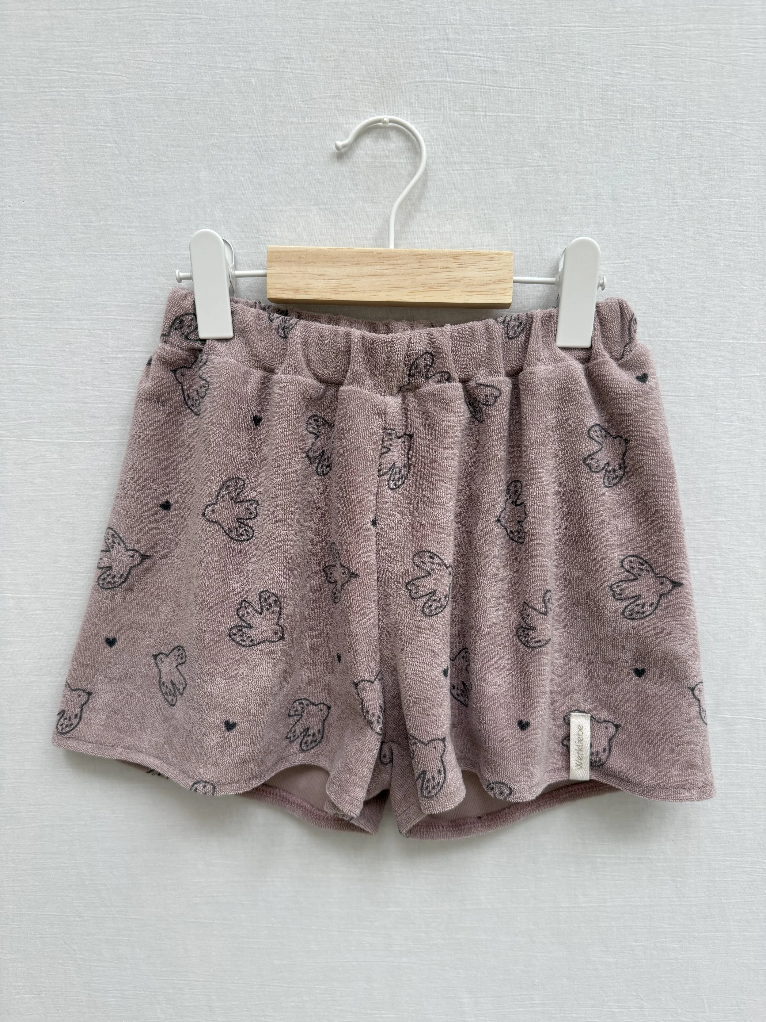 Shorts Frottee Vogel