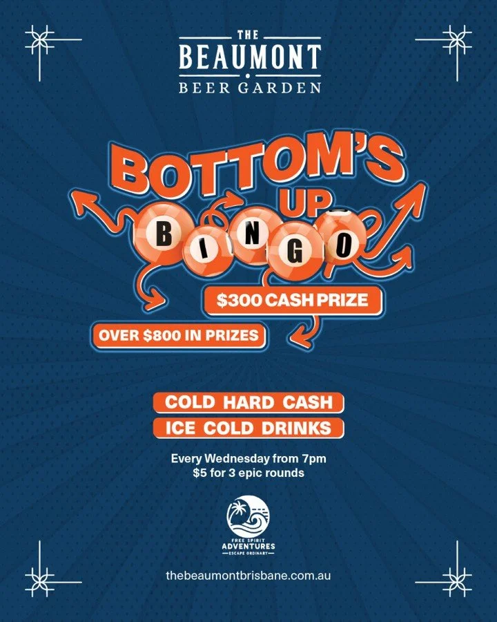 Brisbane&rsquo;s standout bingo night has landed at the Beaumont.🔥🎉⁠
⁠
We&rsquo;re giving away over $800 worth of prizes and it&rsquo;s just $5 to play.⁠
Every Wednesday from 7pm, grab a cocktail, grab a card and get bingoing!⁠
⁠
This isn't your gr