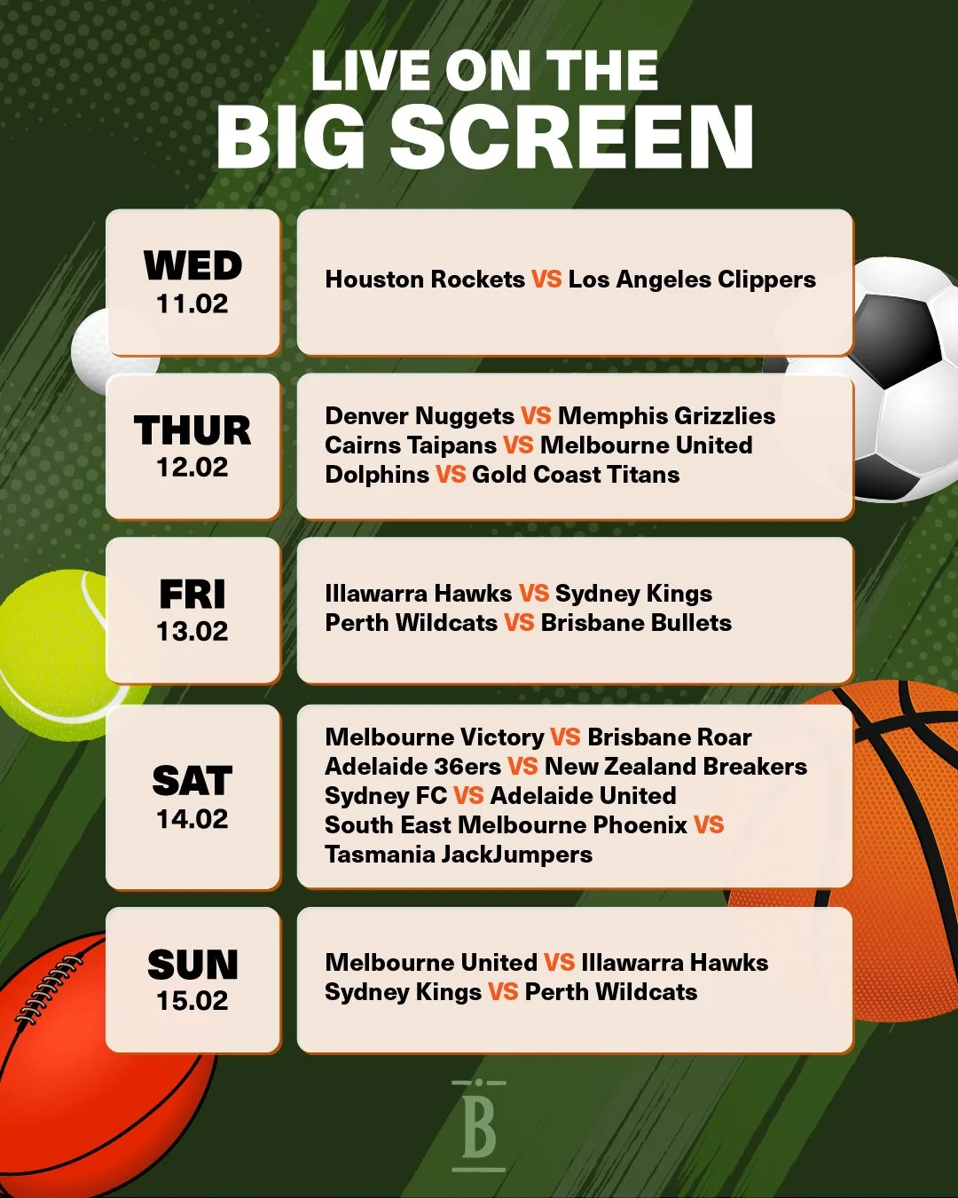 All the sport you love, live on the rooftop. ⁠
⁠
From big game nights to crowd favourites, it&rsquo;s all on our screens. Cold drinks, margaritas flowing, open-air energy all night 🏈🍻⁠
⁠
Lock in a spot and make a night of it.⁠
⁠
#brisbaneanyday #qu