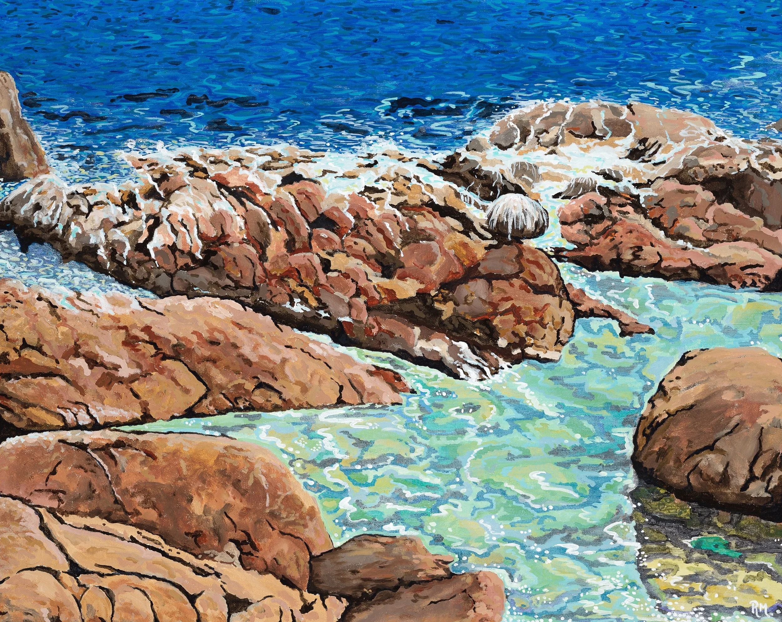 Resting Ocean, Rockpools Smiths Beach Yallingup, Western Australia