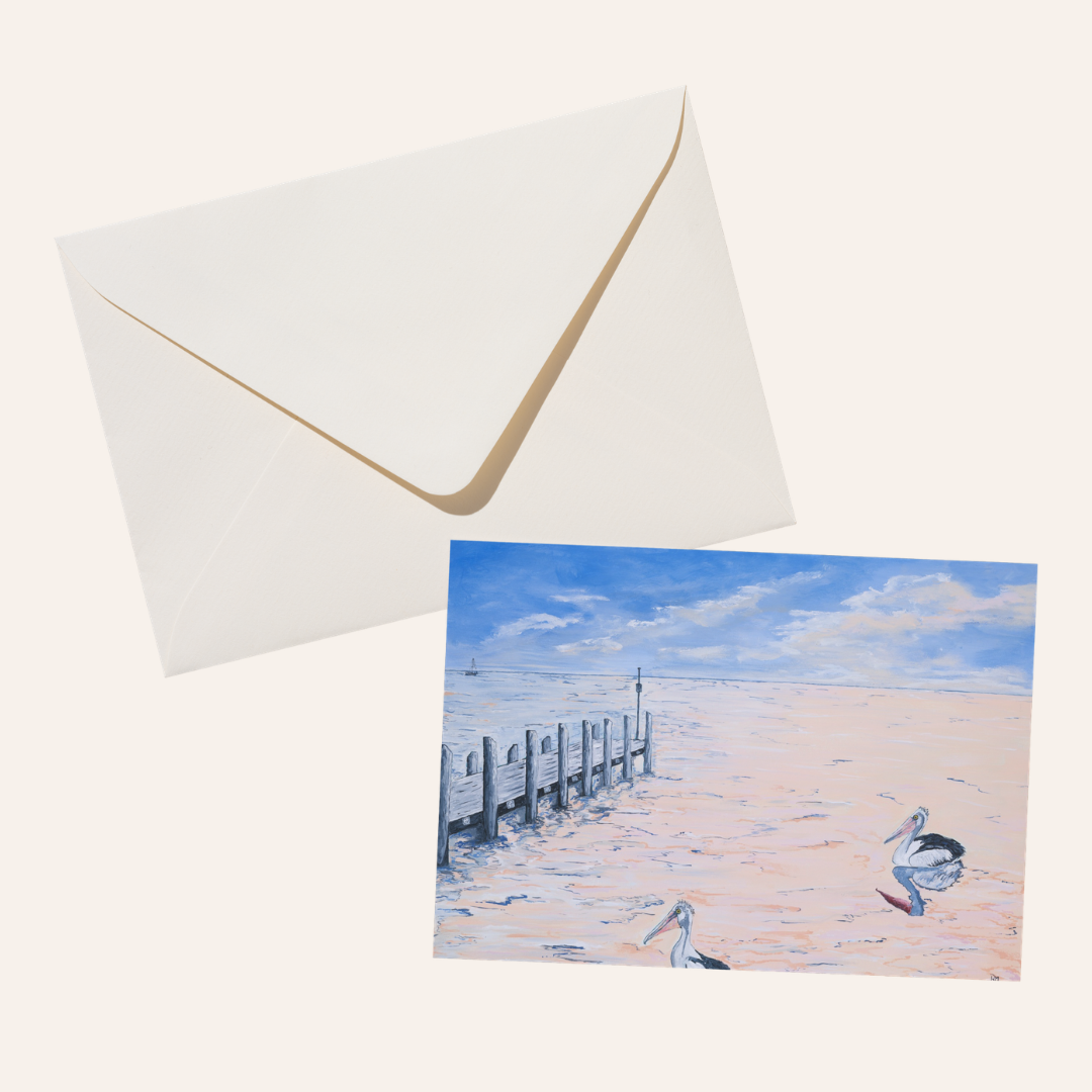 Greeting Card- Sunrise at Quindalup Jetty