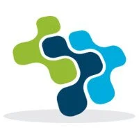 Abstract interconnected shapes in green, dark blue, and light blue colors that make up the Midsole Pty Ltd logo
