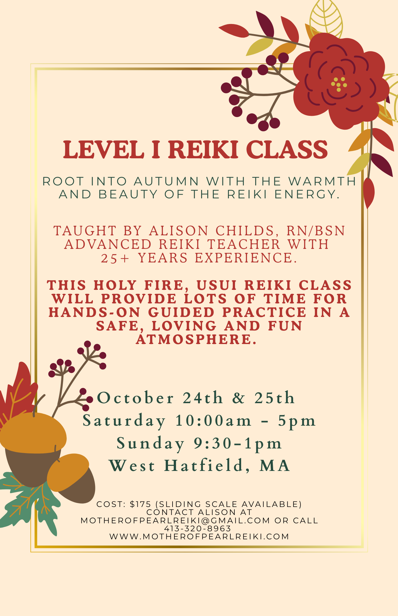 Level 1 Usui Reiki Class