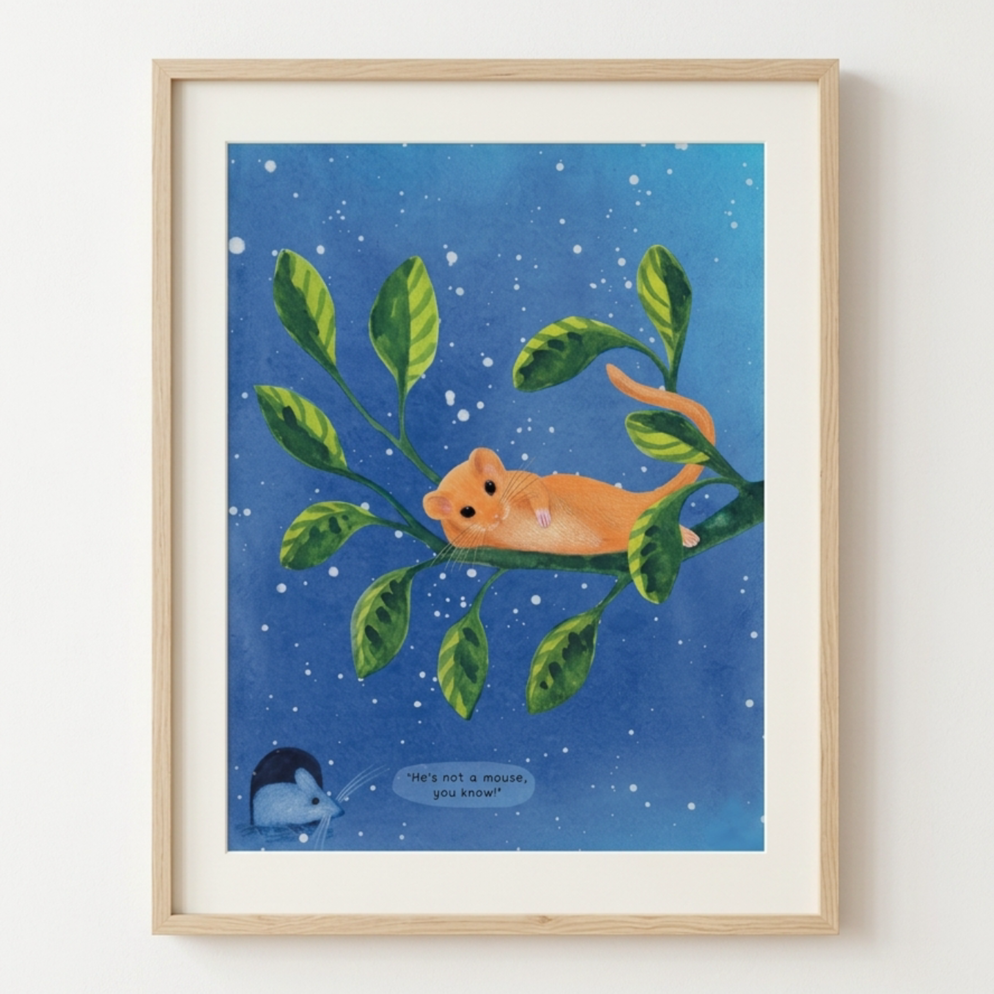 Little G On A Branch Art Print