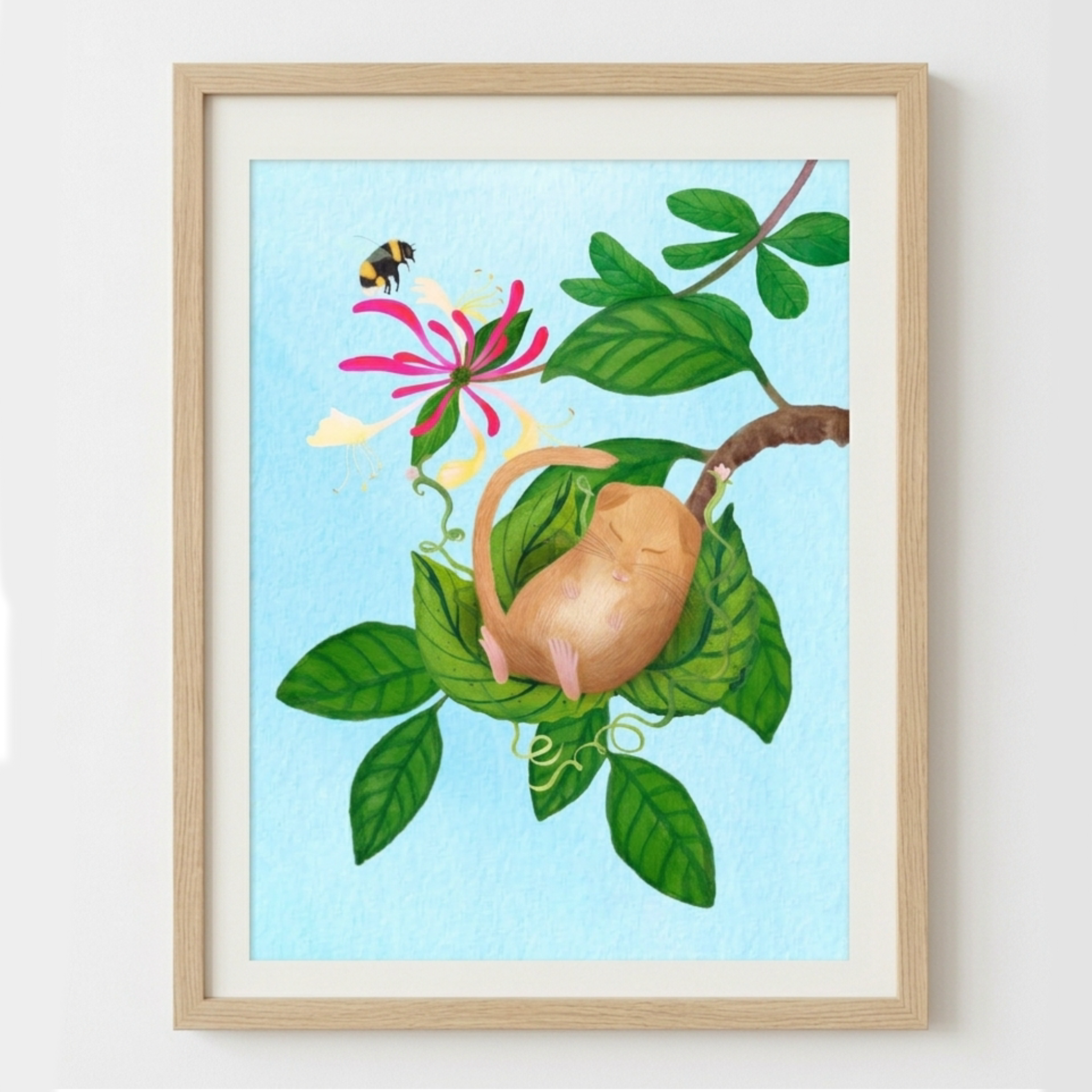 Little G Asleep In His Tree - Art Print
