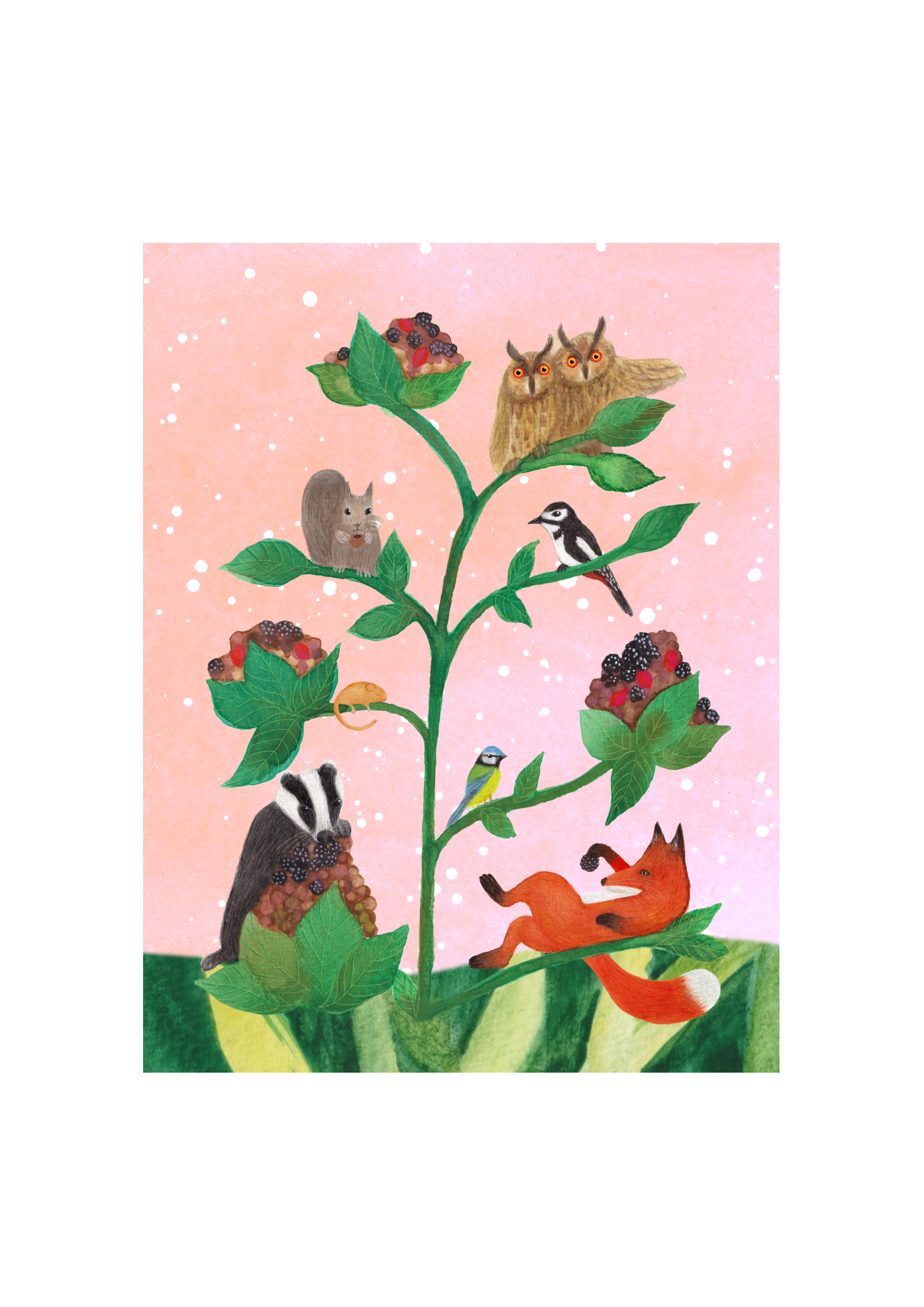 Little G’s Woodland Party Art Print