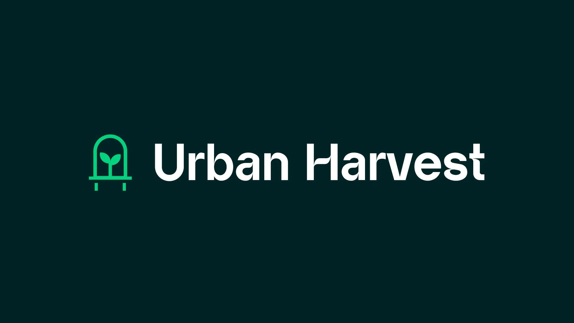 Logo van Urban Harvest met een groene plant in een winkelwagentje en de tekst 'Urban Harvest' ernaast.