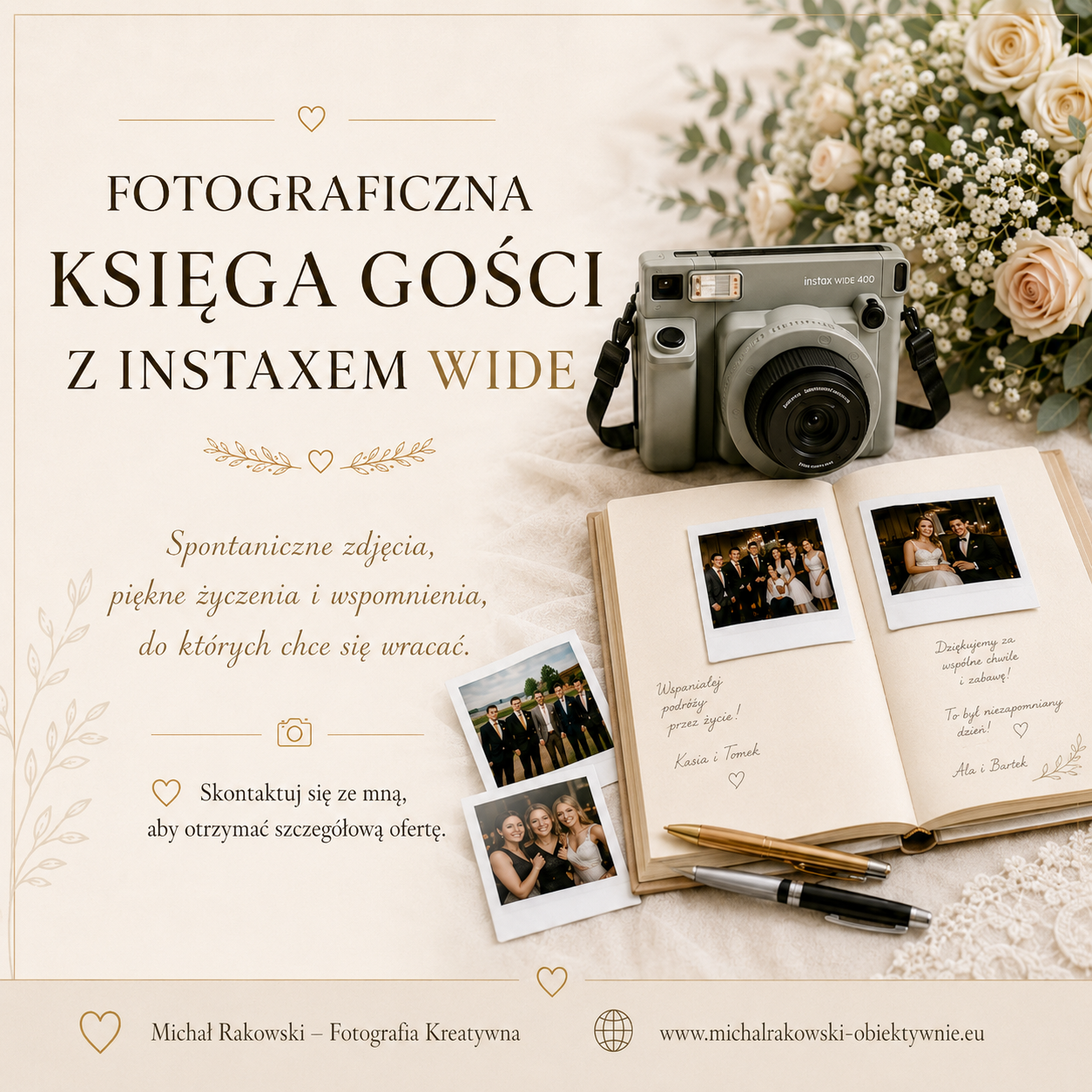 Fotograficzna księga gości z Instax WIDE – wspomnienia, które powstają tu i teraz