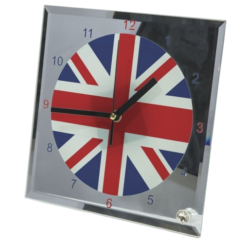 square glass clock