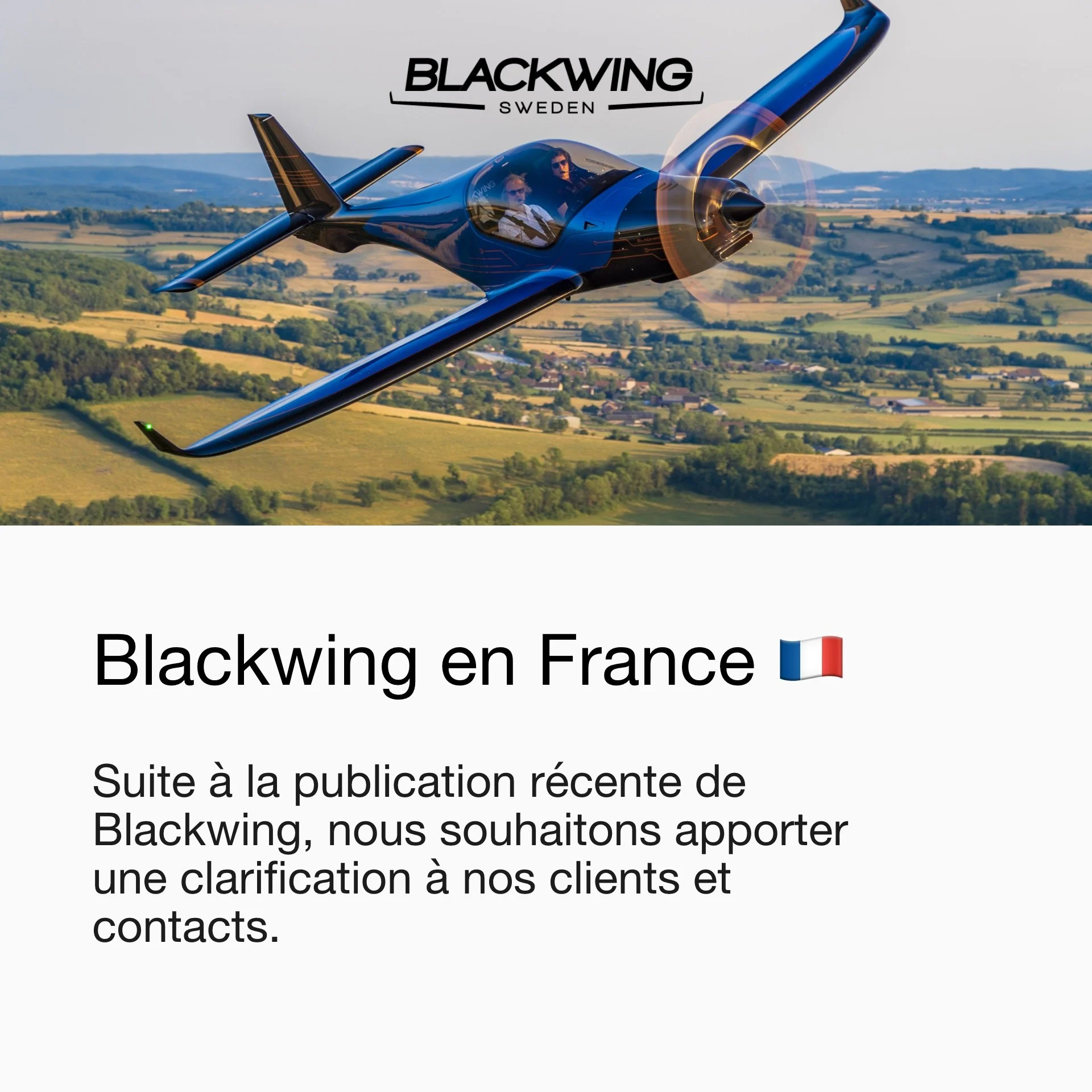 🇫🇷 𝗕𝗹𝗮𝗰𝗸𝘄𝗶𝗻𝗴 𝗙𝗿𝗮𝗻𝗰𝗲

Suite &agrave; la publication r&eacute;cente de Blackwing, nous souhaitons apporter une clarification &agrave; nos clients et contacts.

Nous sommes effectivement en d&eacute;saccord avec la direction actuelle de