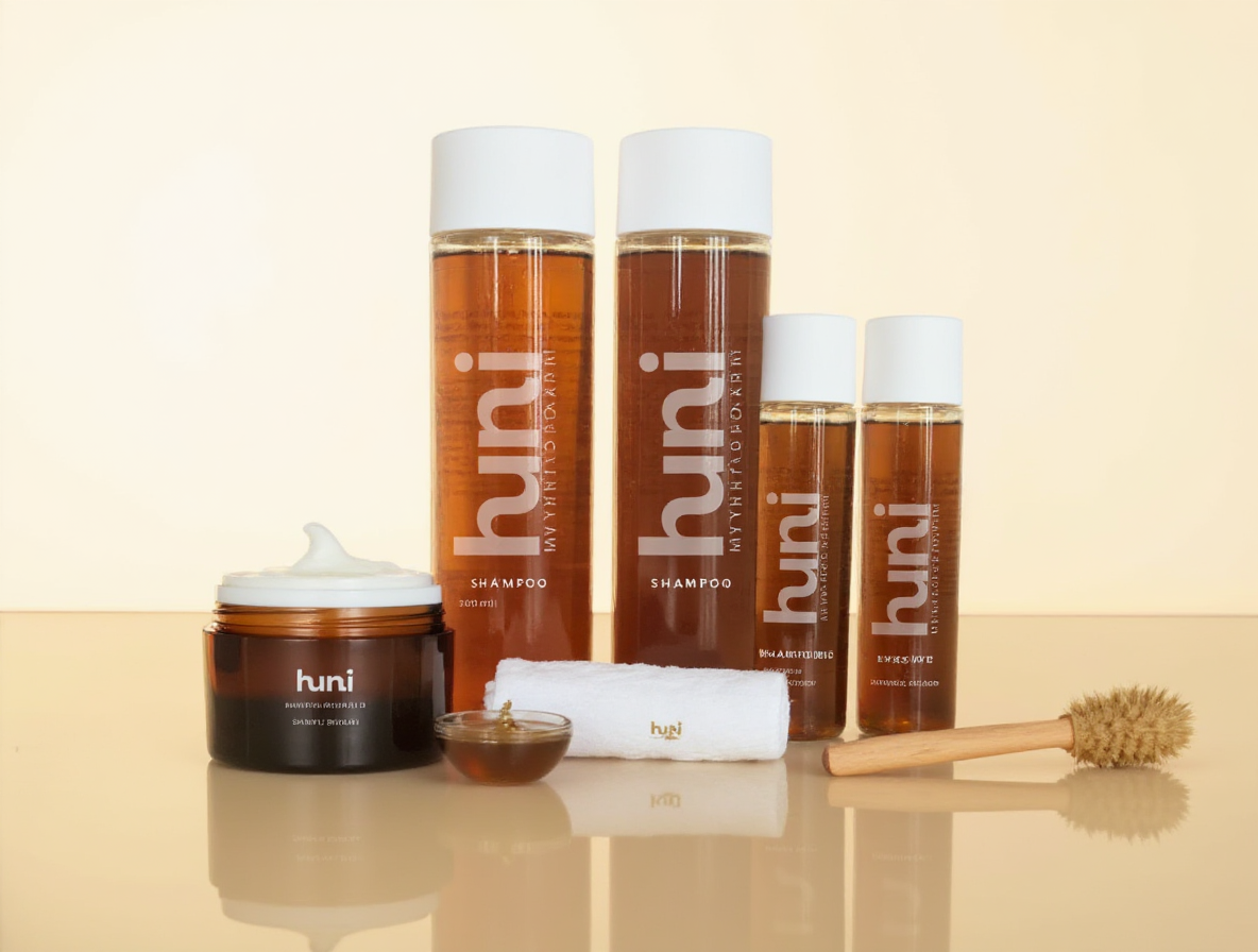 a_still_life_of_huni_shampoo_conditioner_body_wash_and_mask_with_steam_rising_from_a_towel_a_small__bhistenzgd336xfdai18_3.png