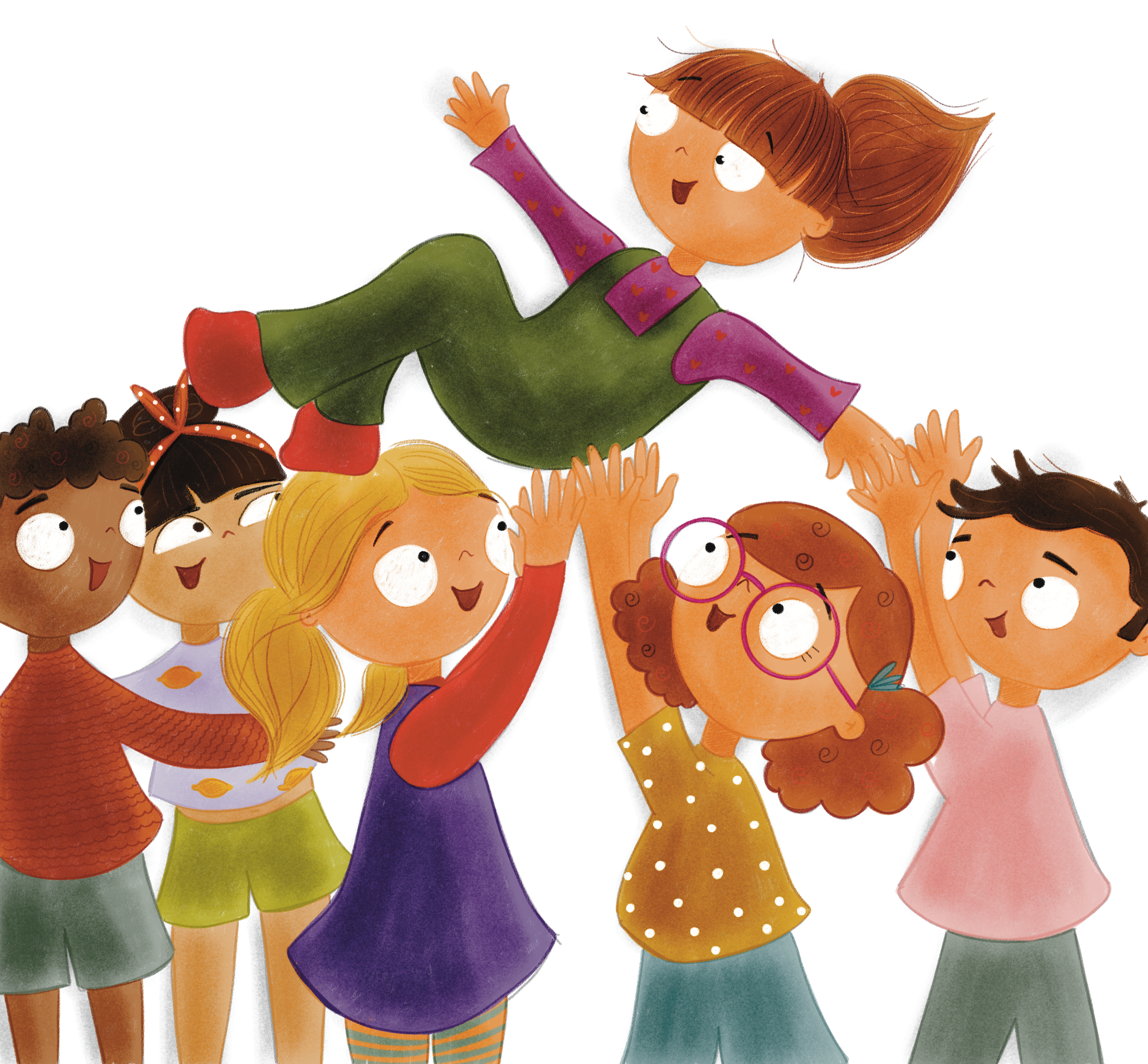 Nona Nachtegaal op handen gedragen door haar vrienden