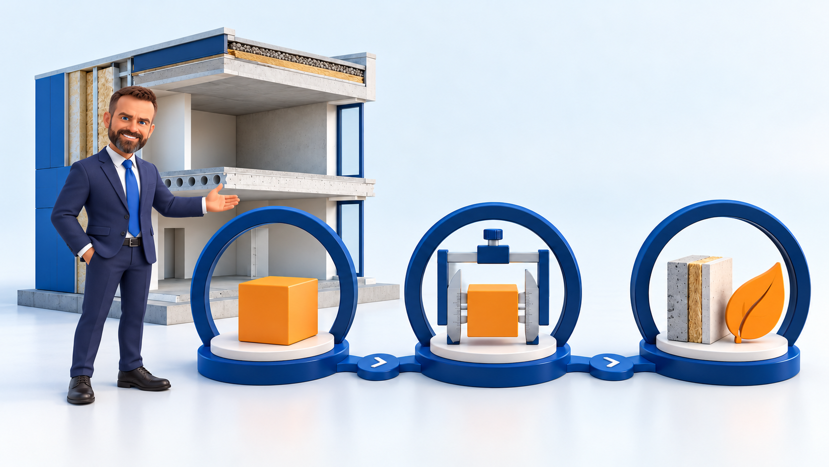 Original 13 October 2026 clay-style conceptual illustration: KTU tests IFC fitness for carbon and circularity. Not a product screenshot or verified project model.